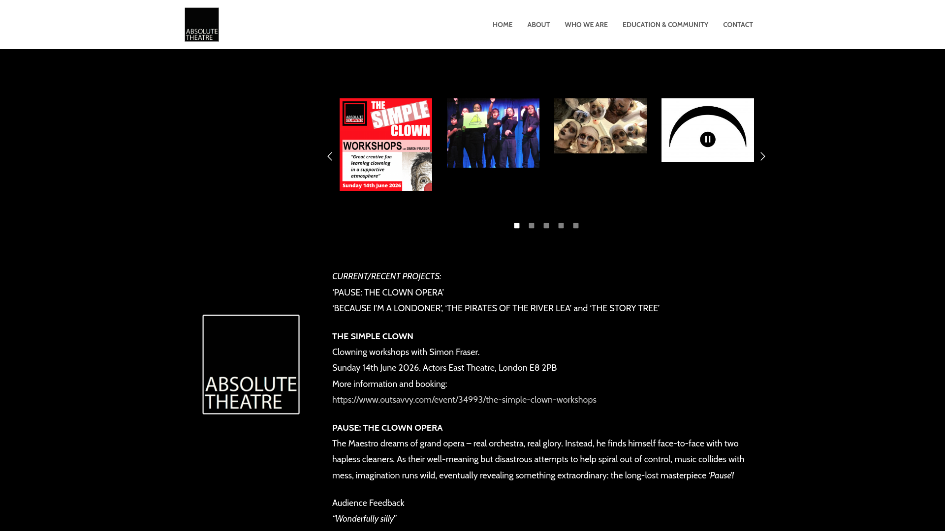 Website screenshot