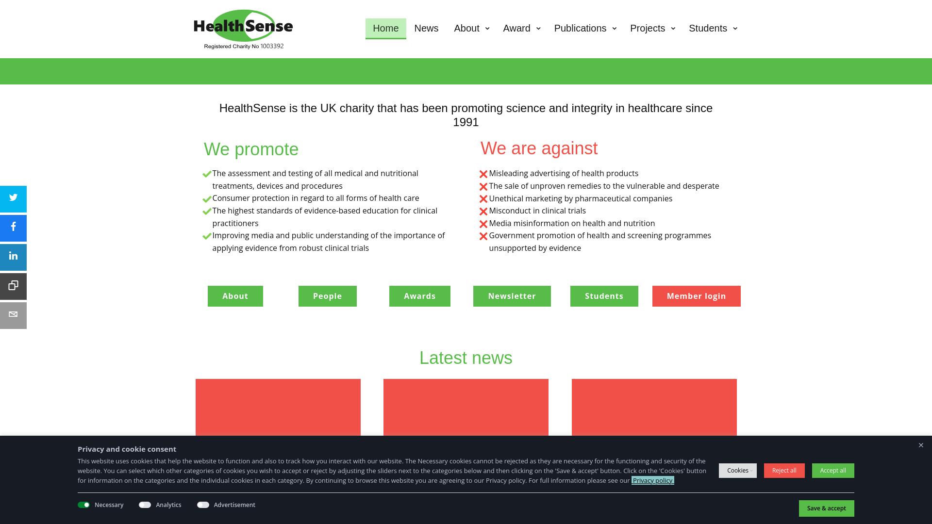 Website screenshot