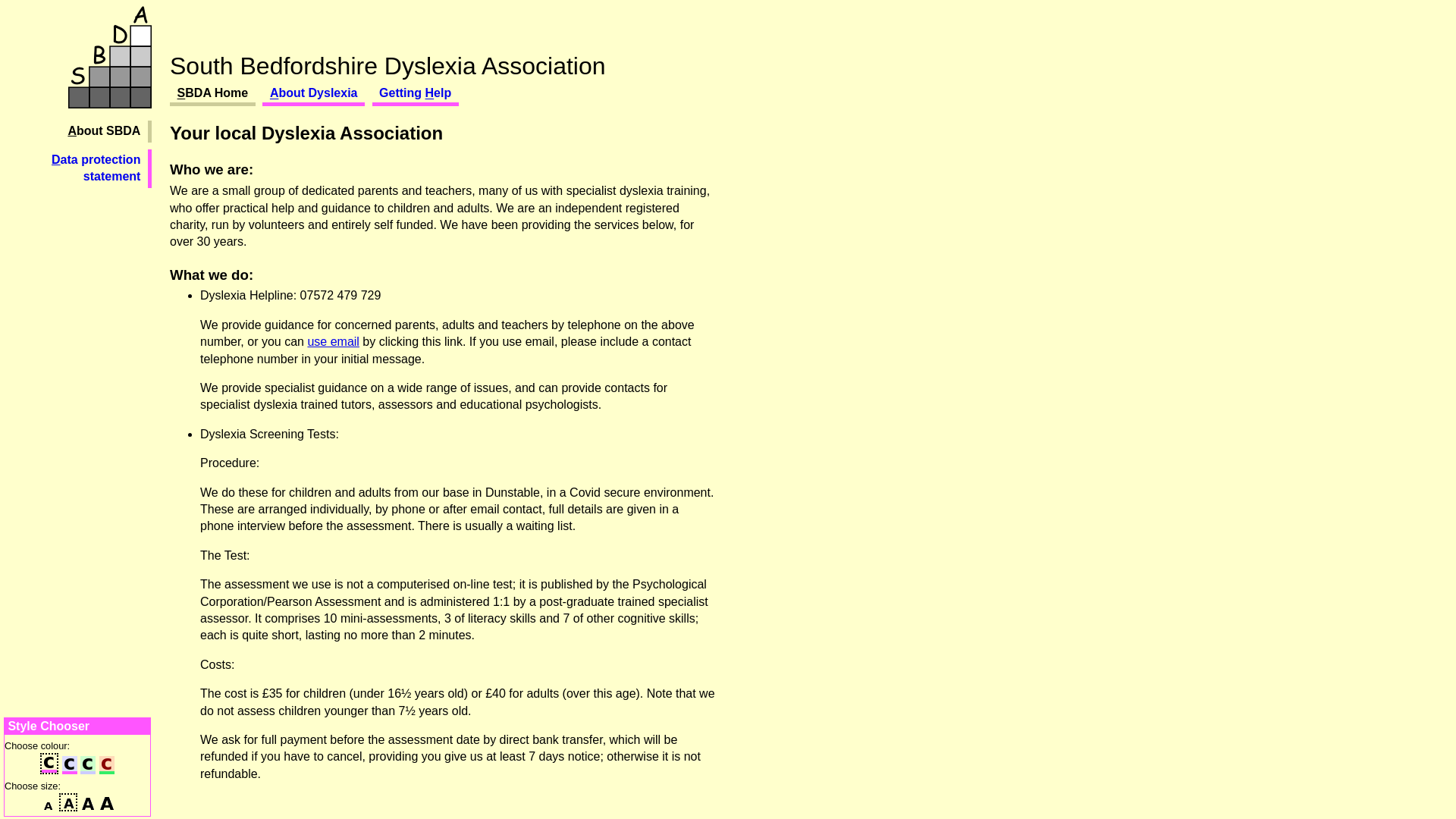 Website screenshot