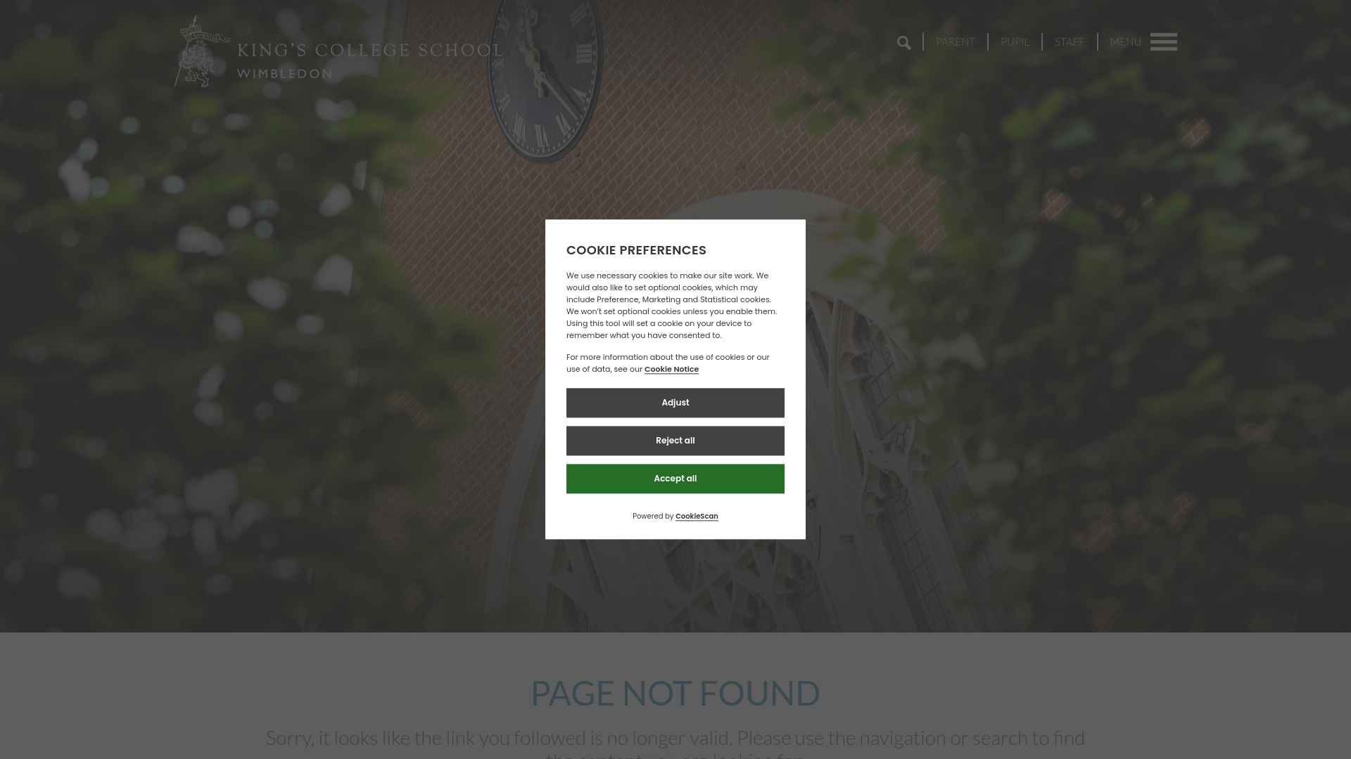 Website screenshot