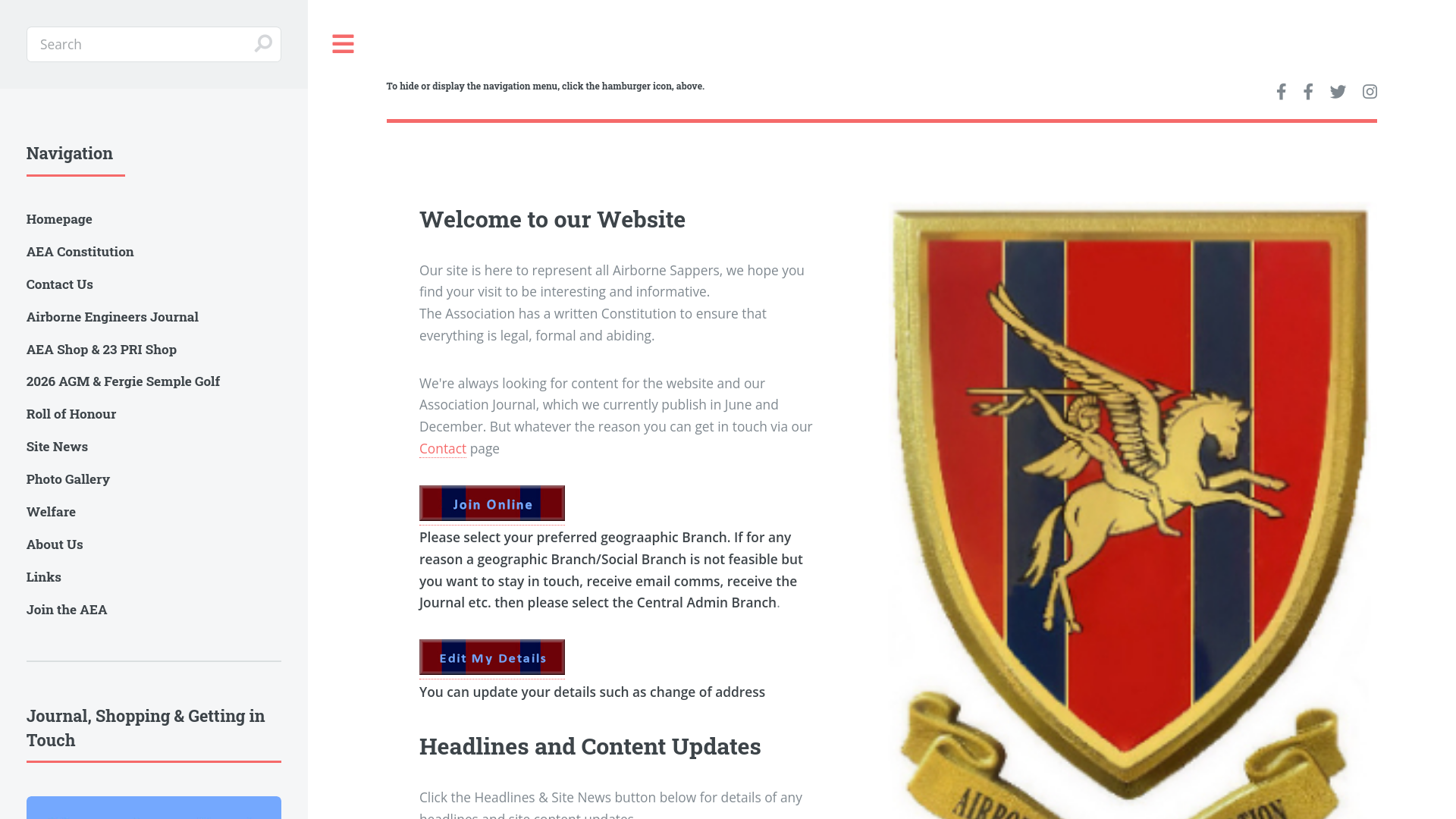 Website screenshot