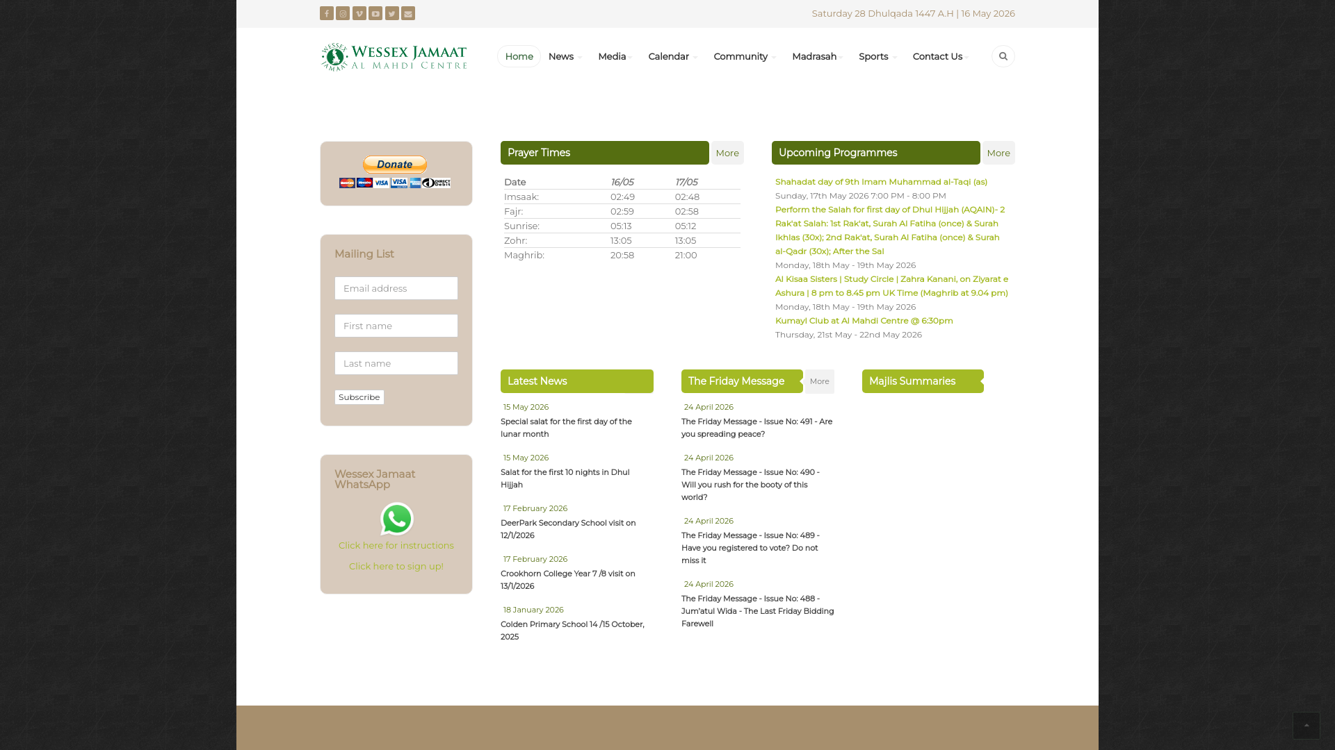 Website screenshot