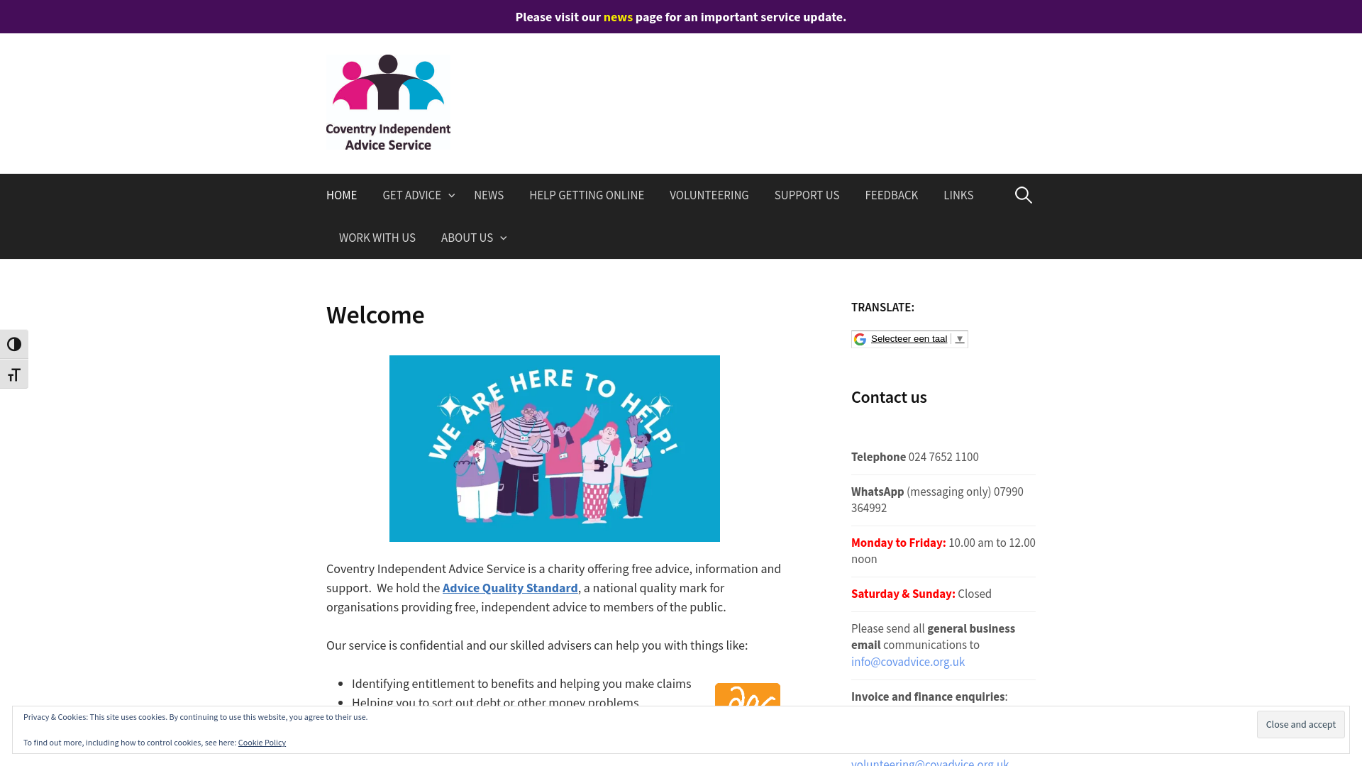 Website screenshot