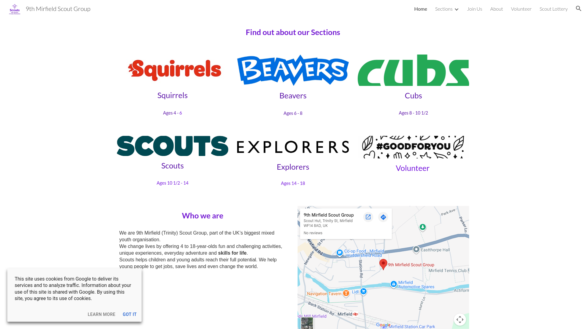 Website screenshot