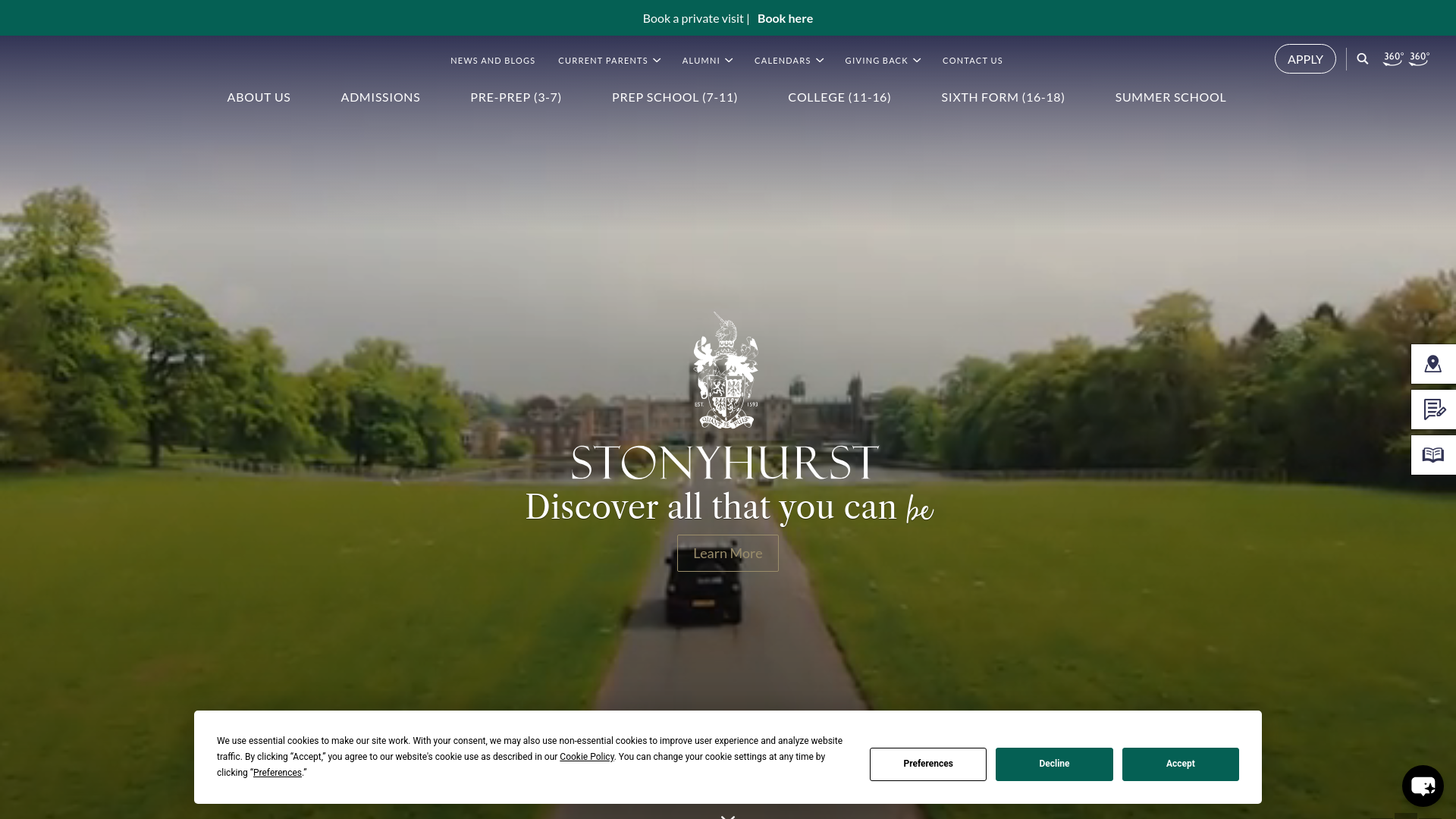Website screenshot