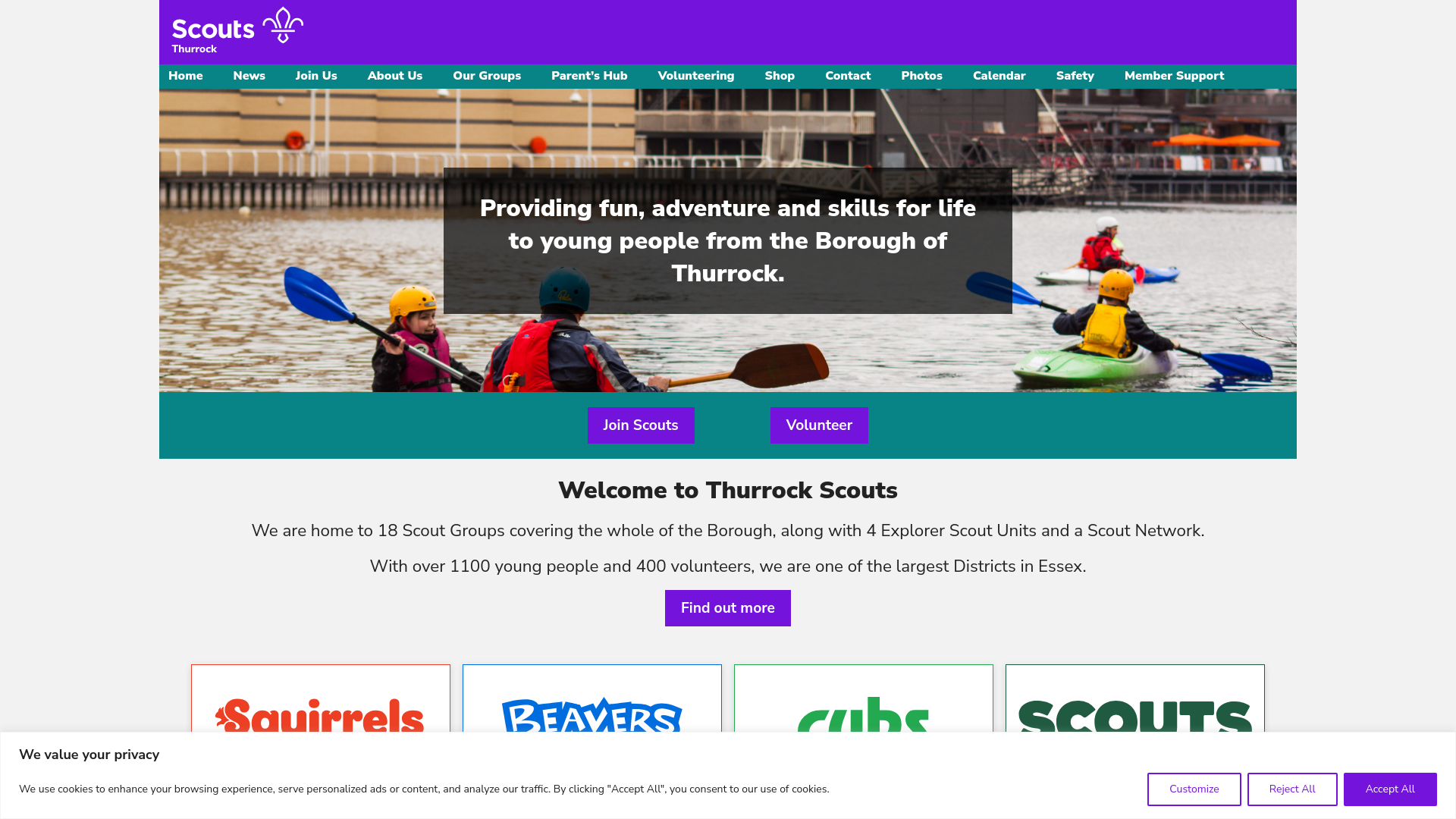 Website screenshot
