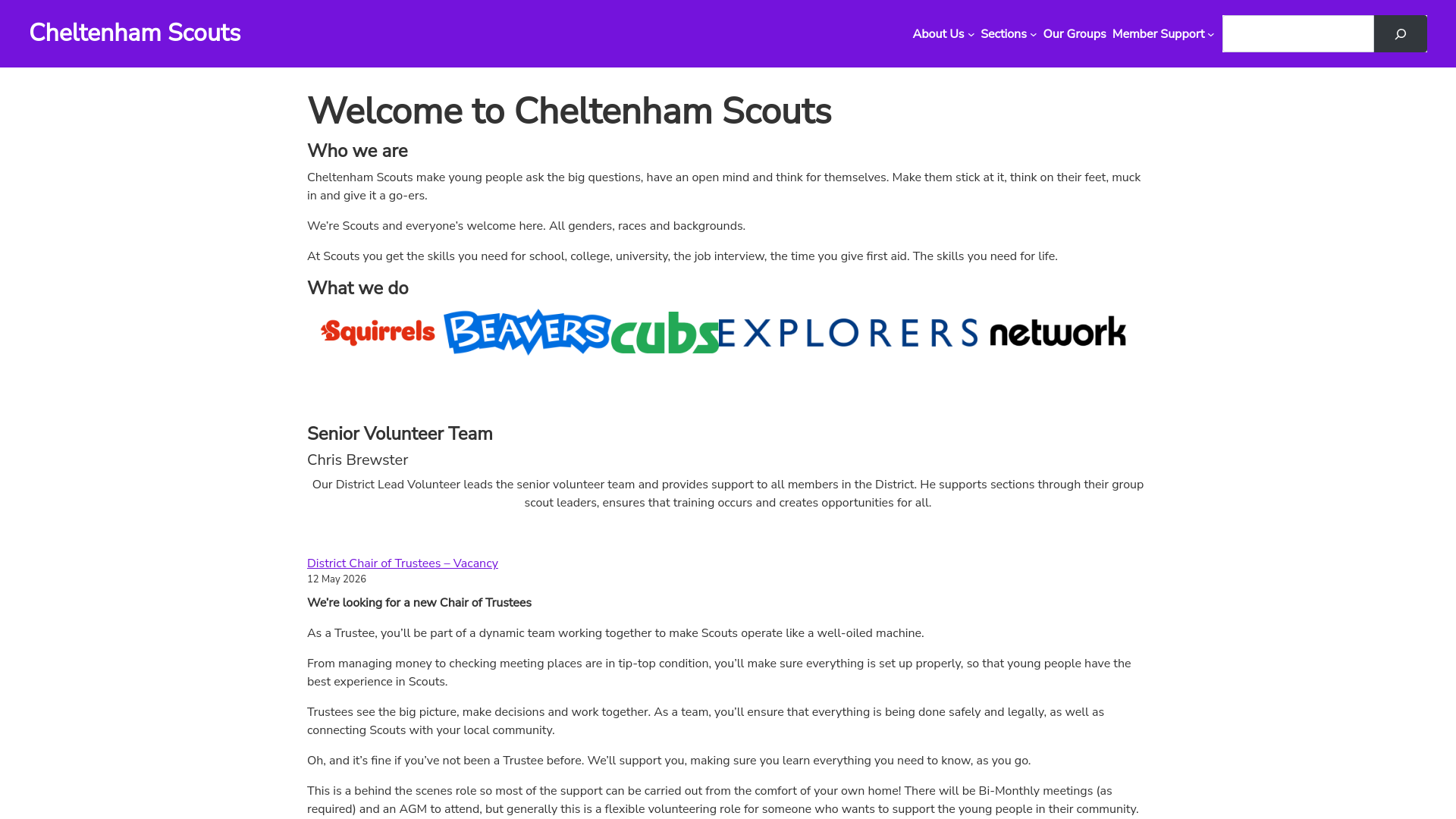 Website screenshot