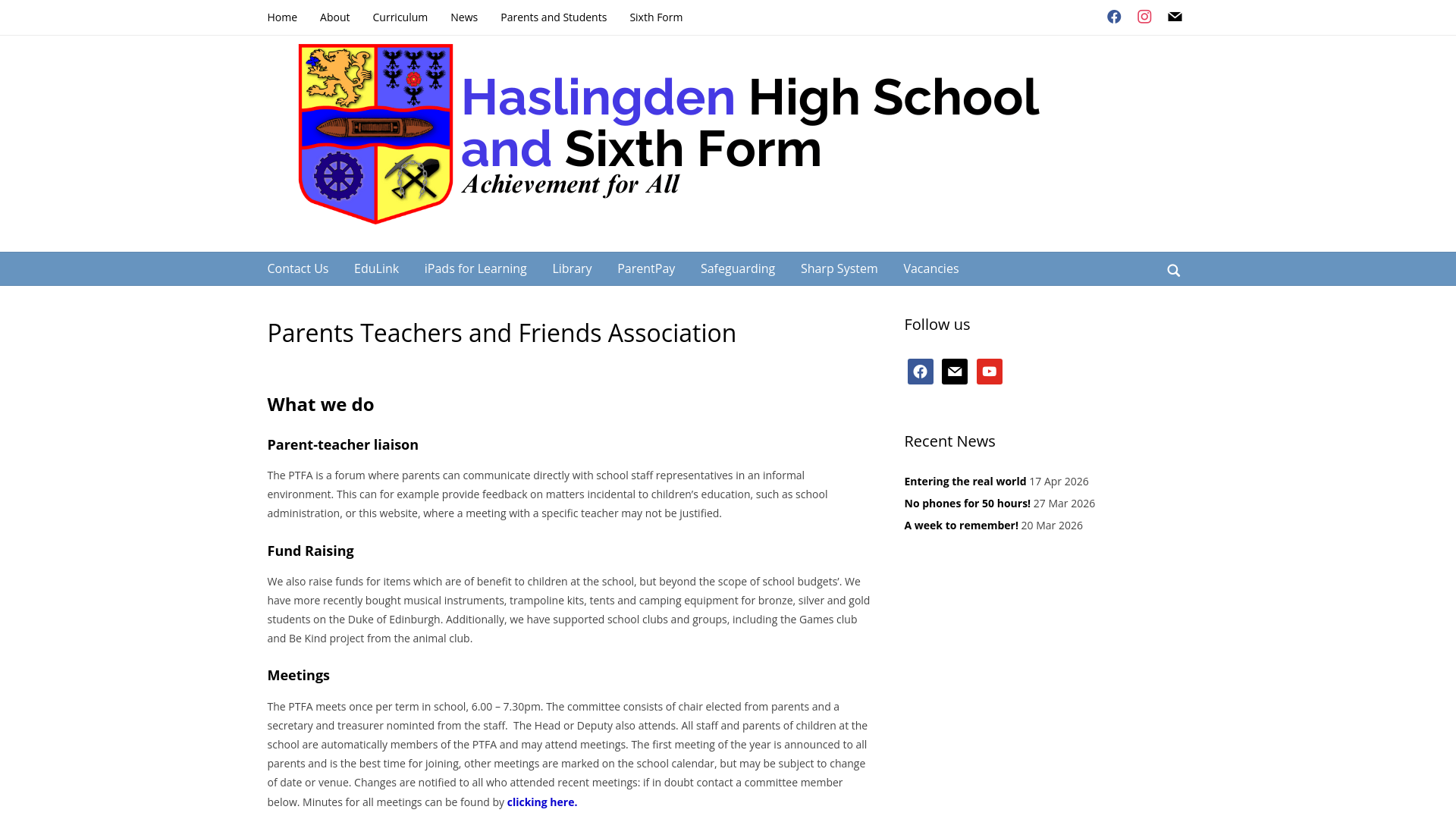 Website screenshot