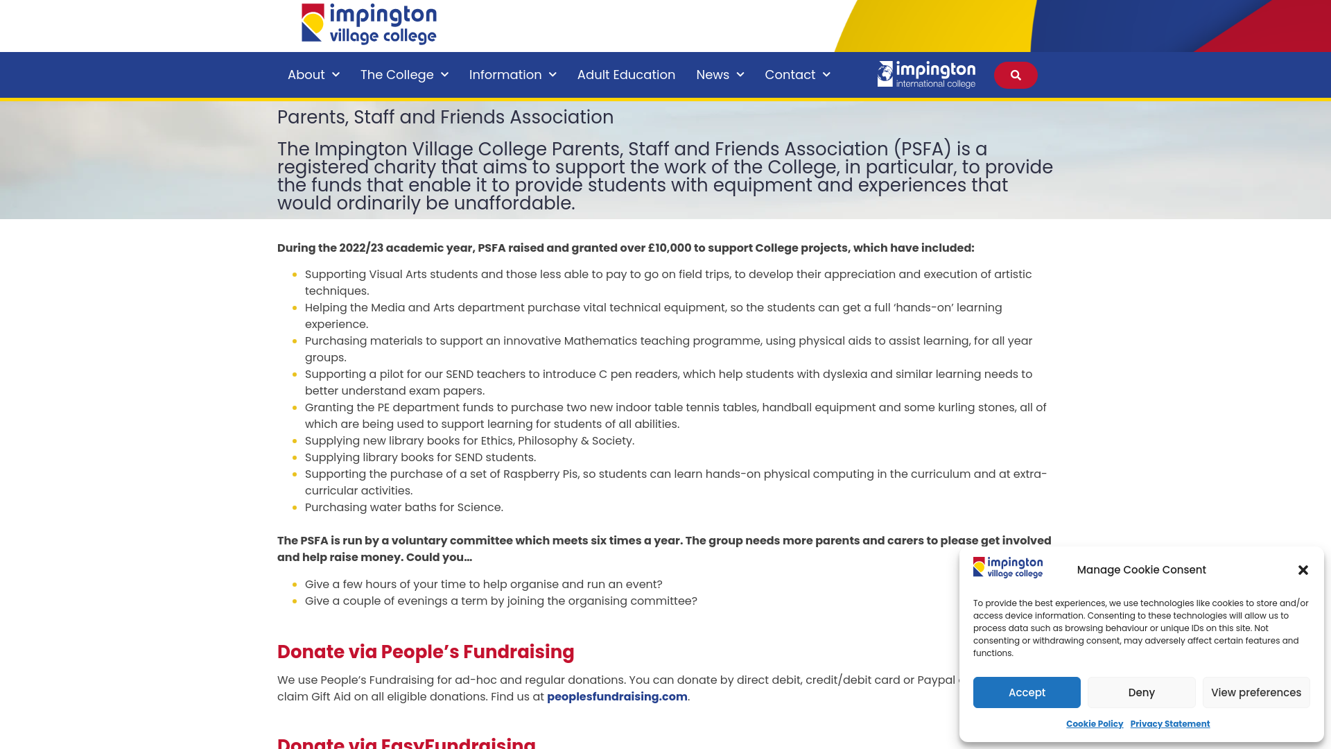 Website screenshot