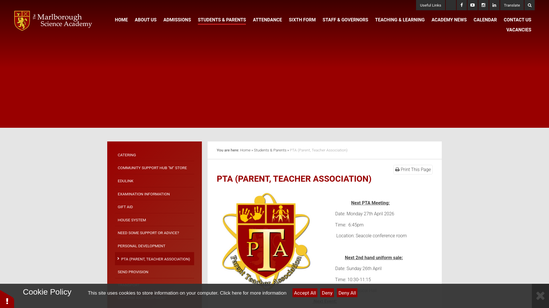 Website screenshot