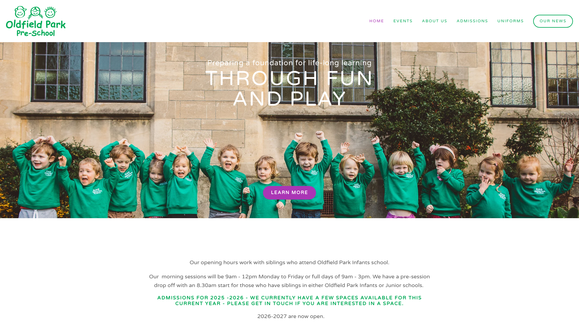 Website screenshot