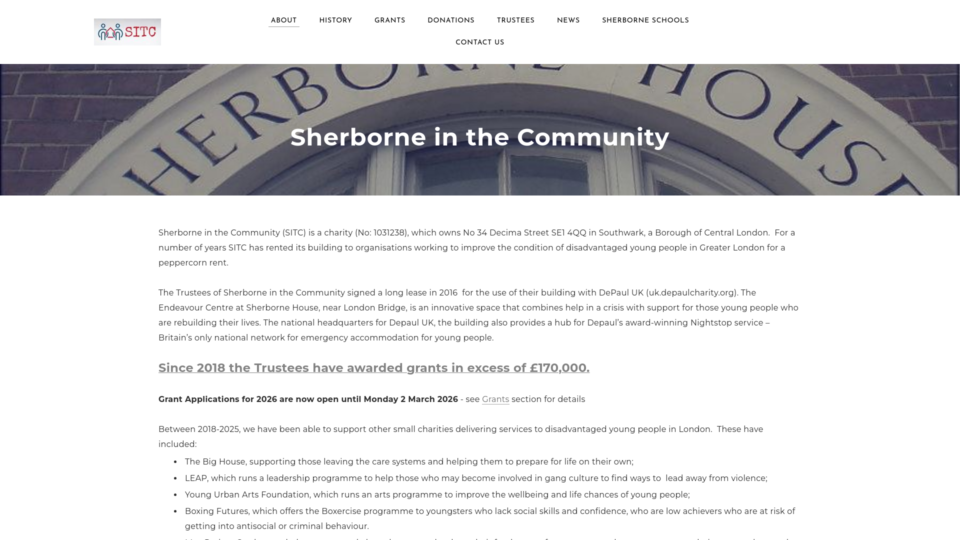Website screenshot