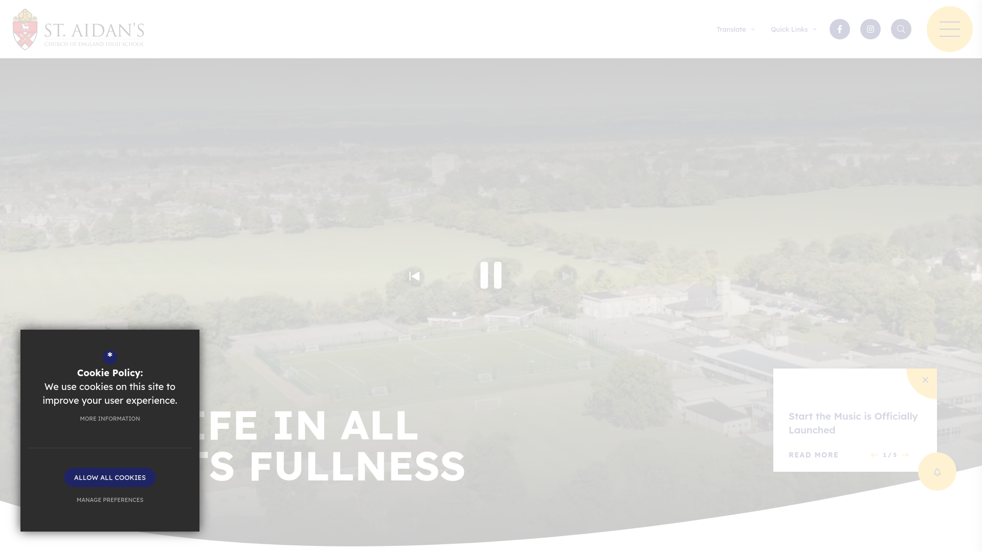 Website screenshot
