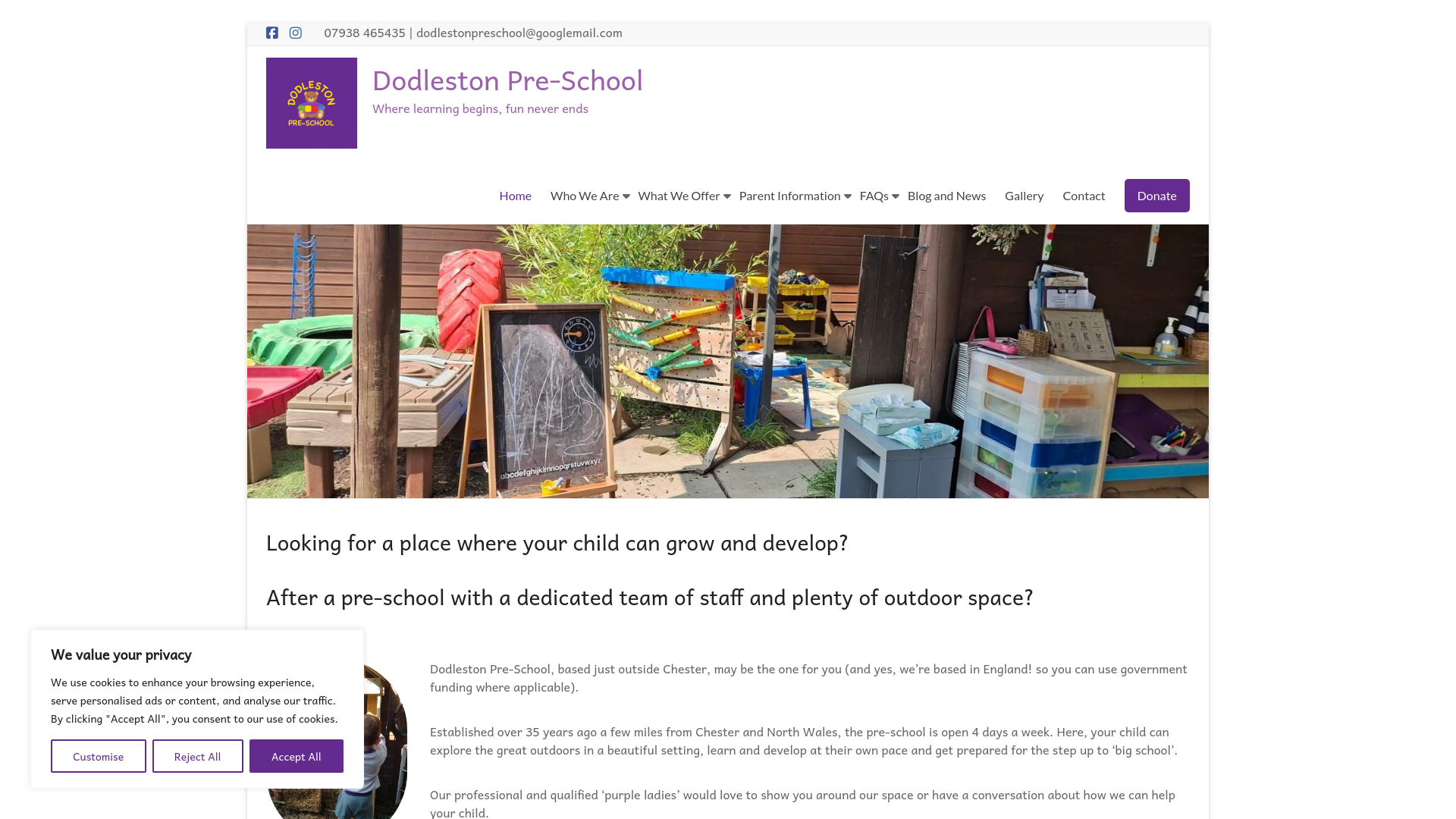 Website screenshot