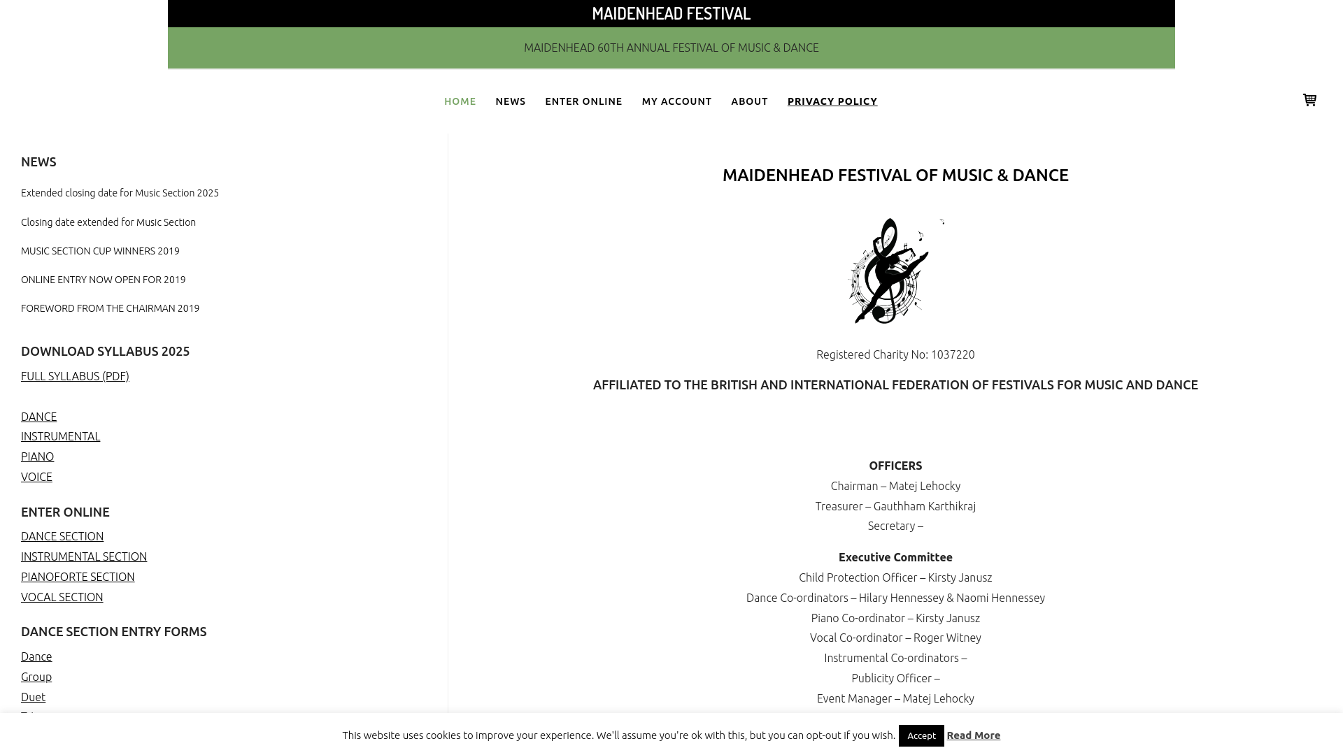 Website screenshot