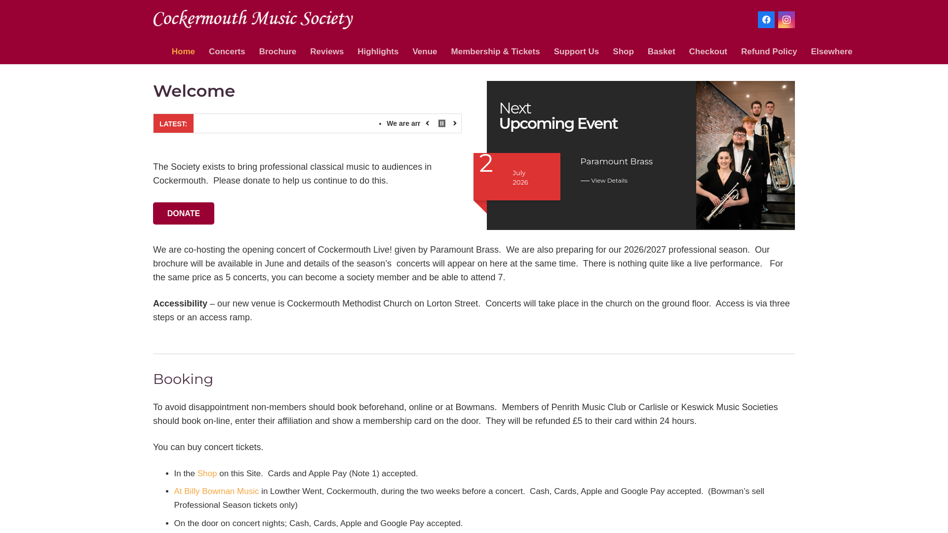 Website screenshot