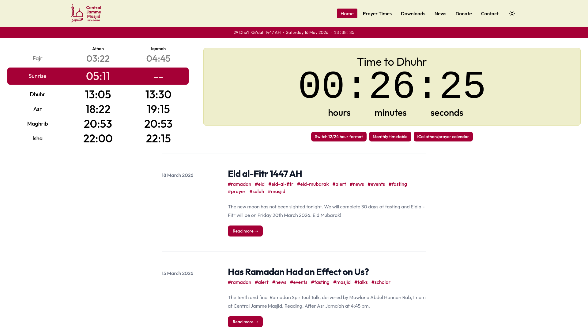 Website screenshot