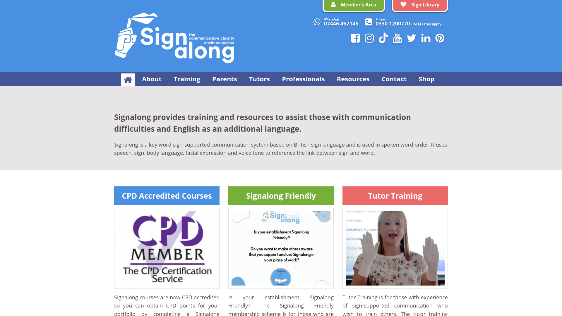 Website screenshot