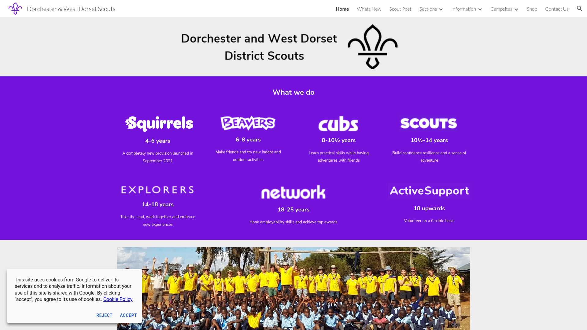 Website screenshot