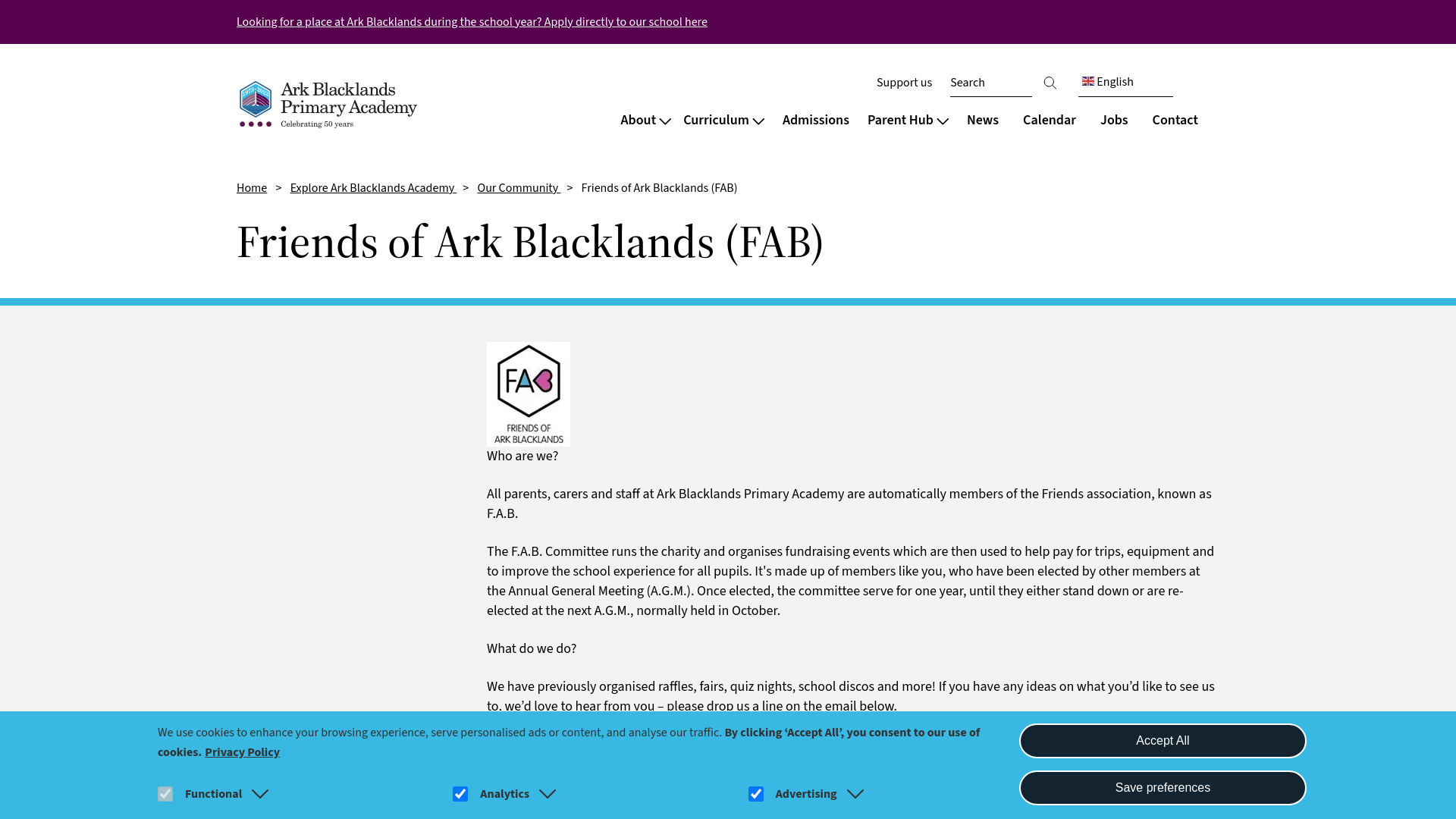 Website screenshot