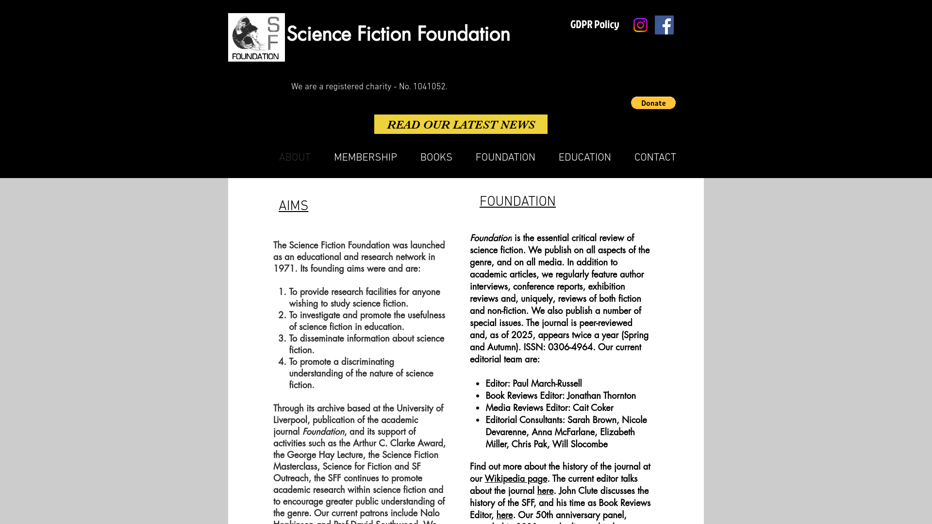 Website screenshot