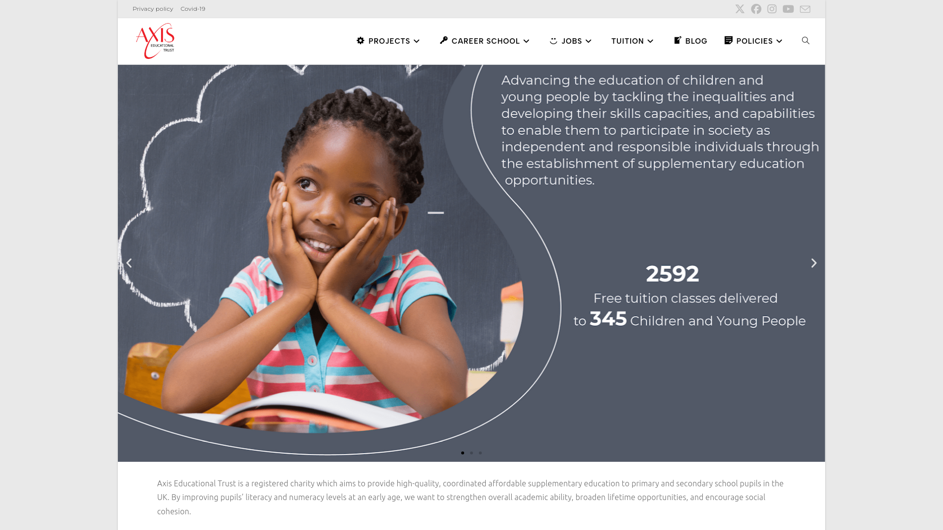 Website screenshot