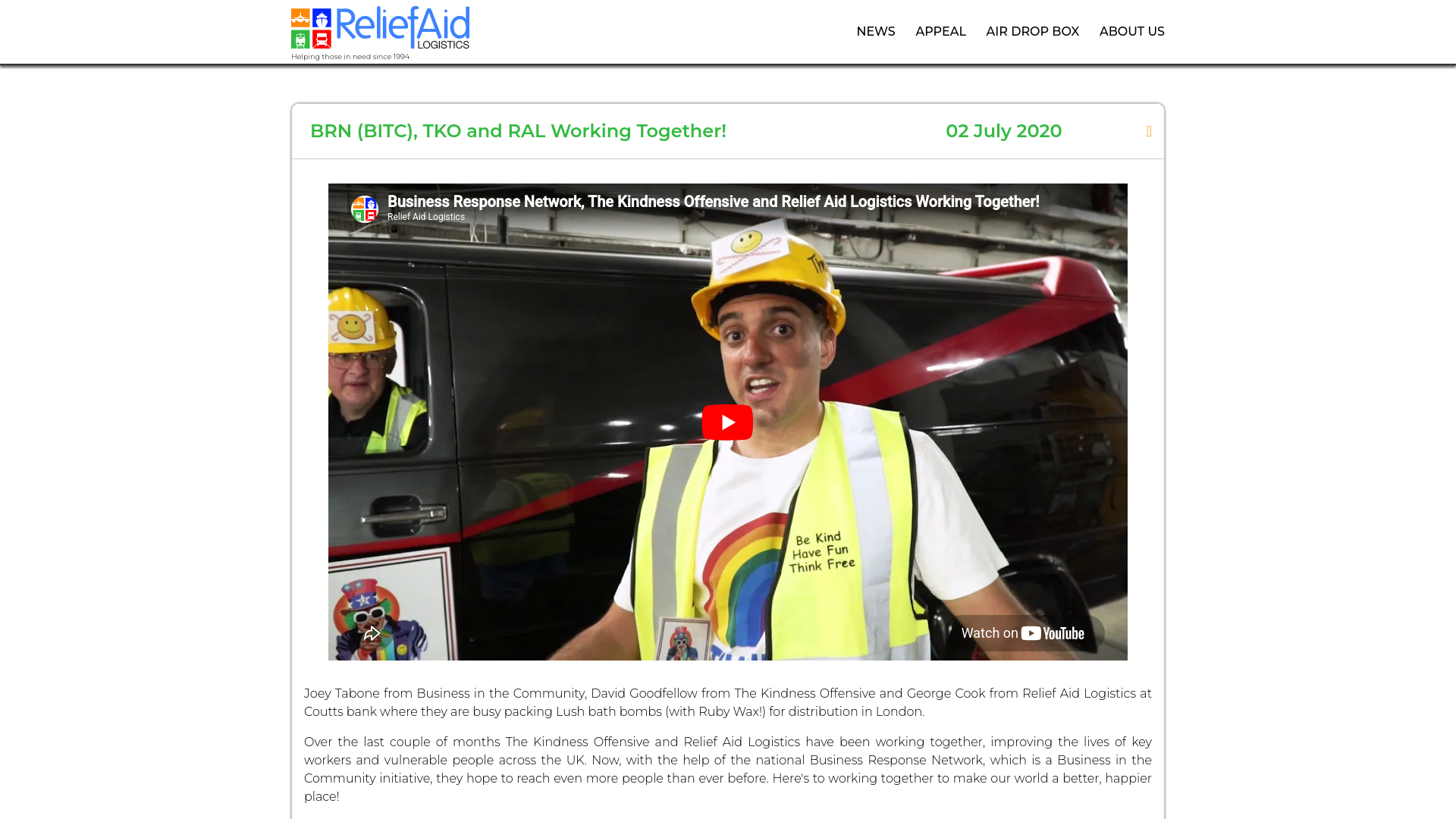 Website screenshot