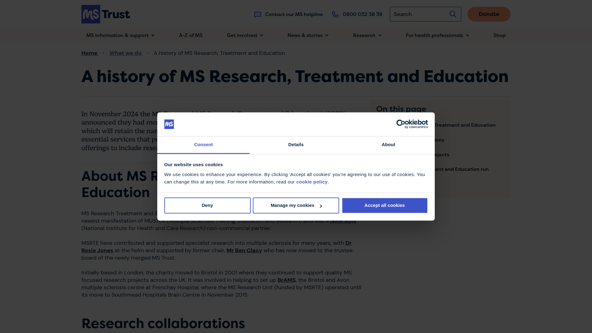 Website screenshot