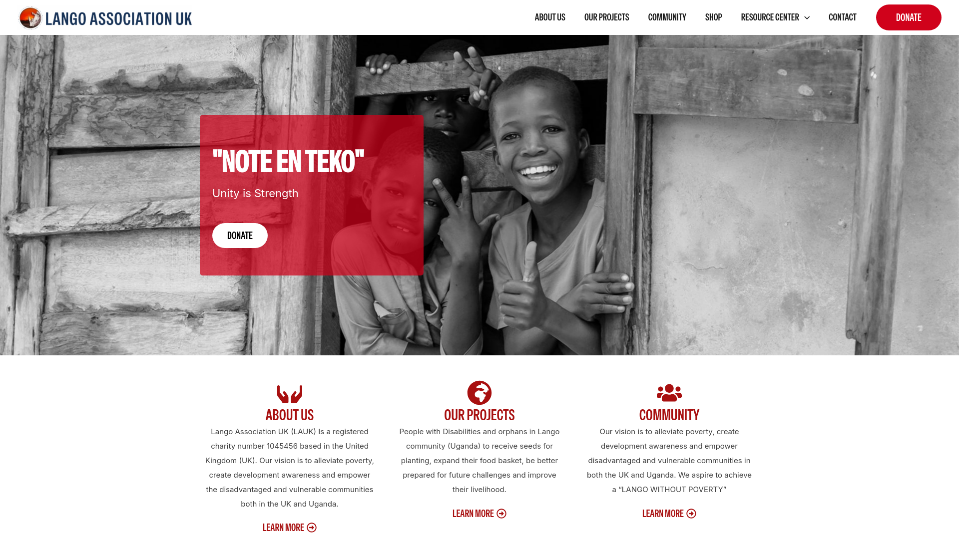 Website screenshot