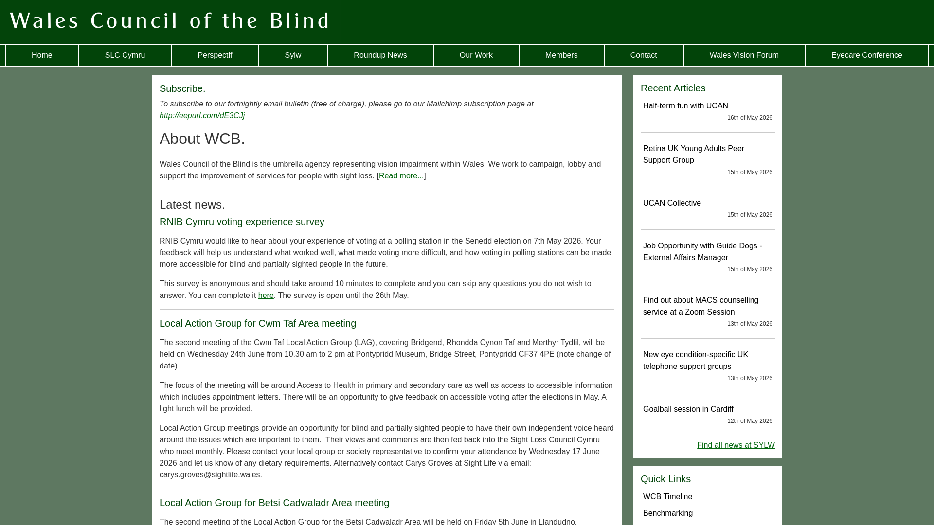 Website screenshot