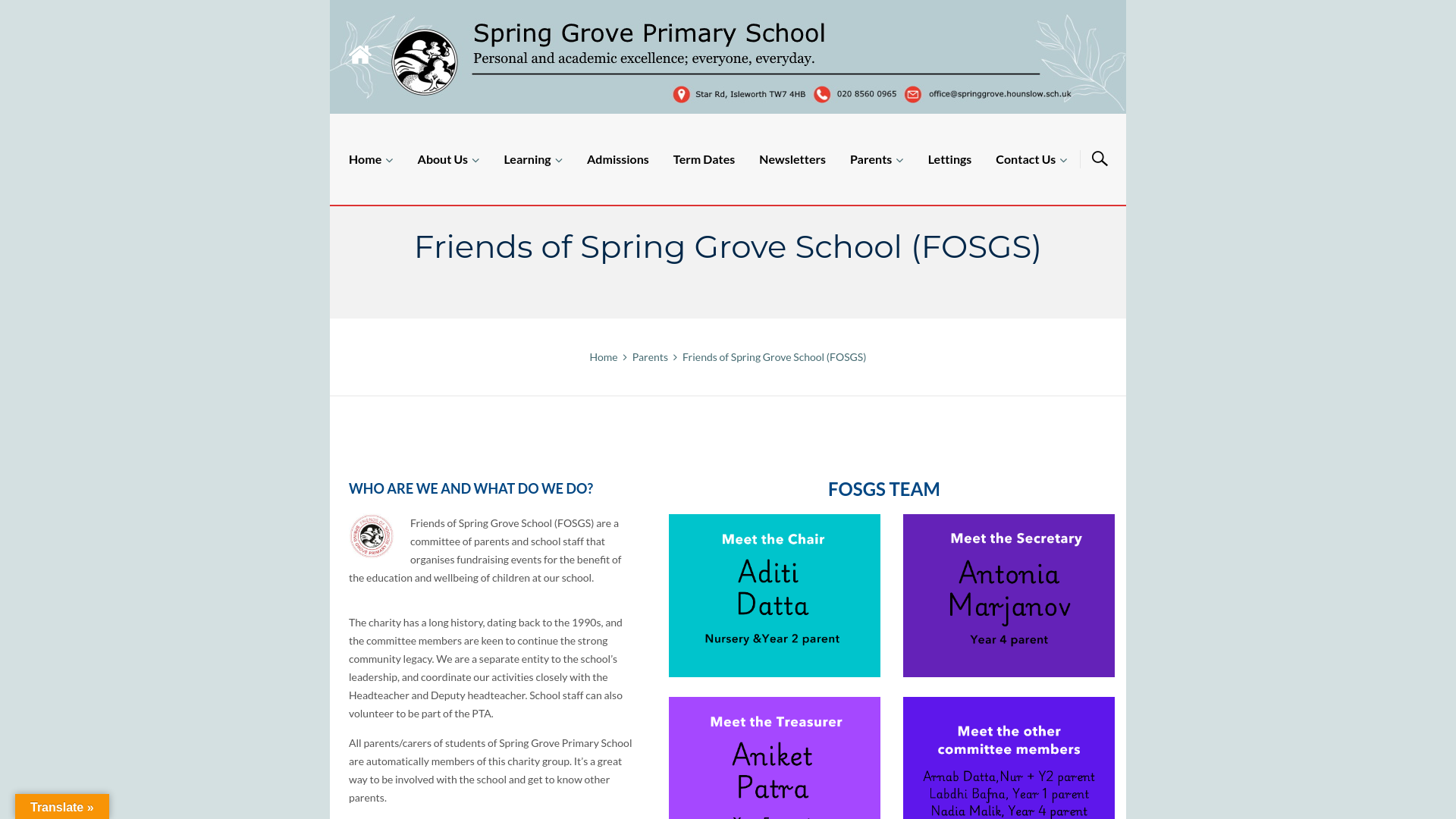 Website screenshot