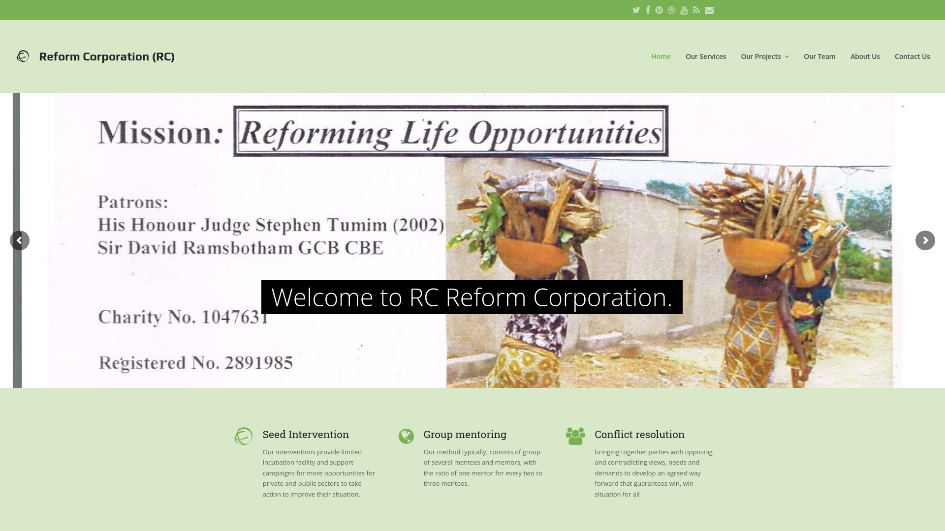 Website screenshot