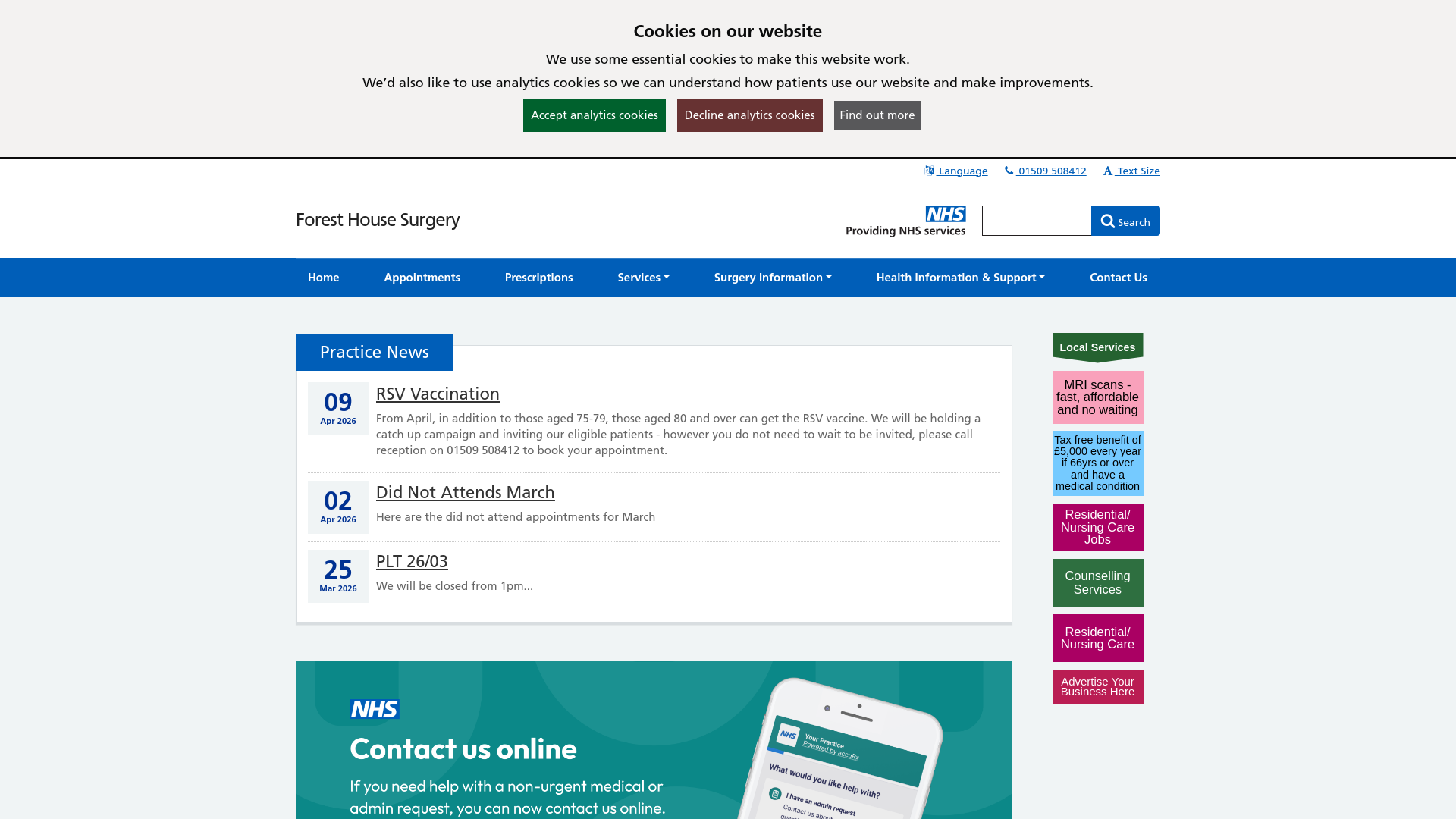 Website screenshot
