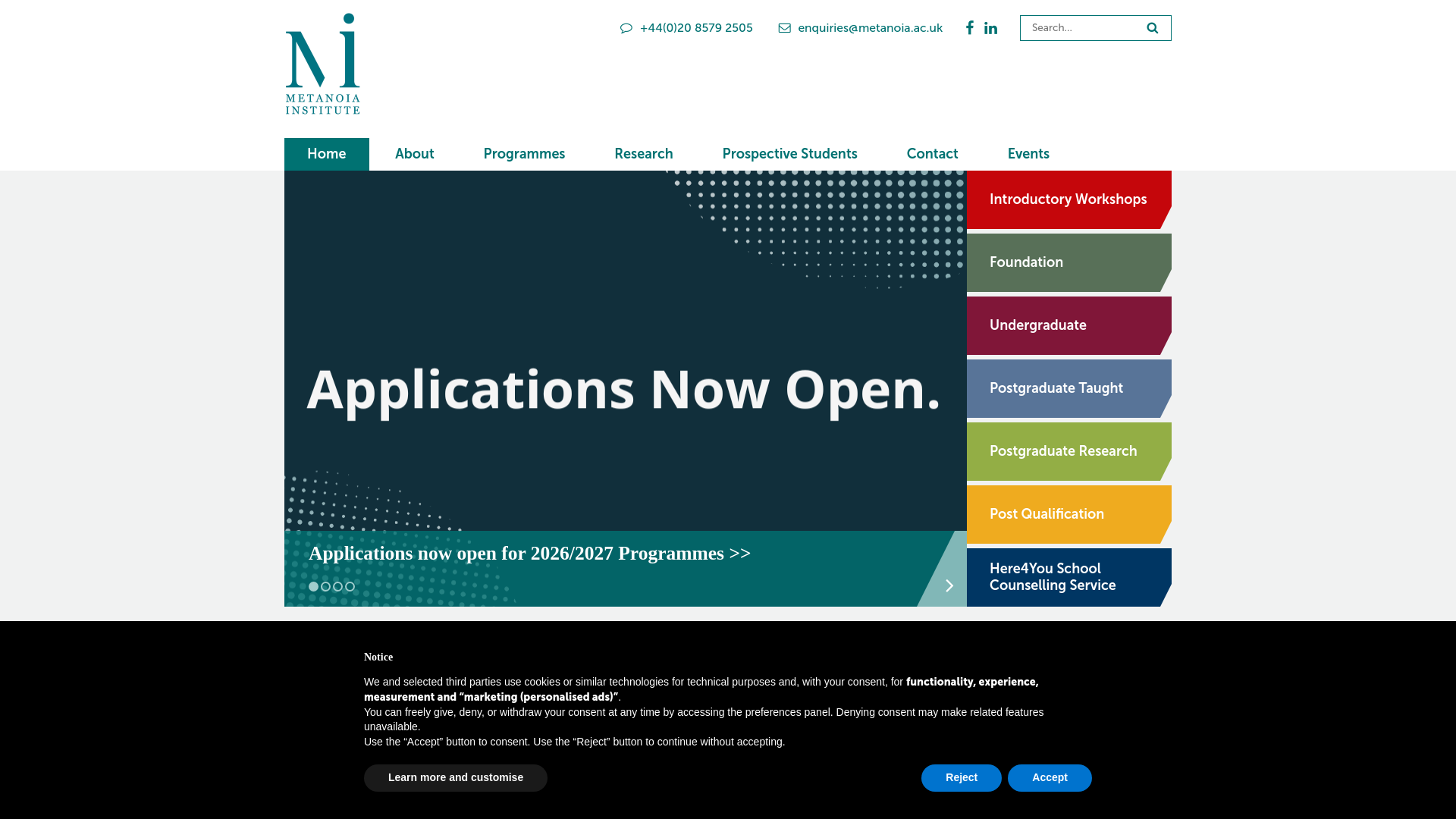 Website screenshot