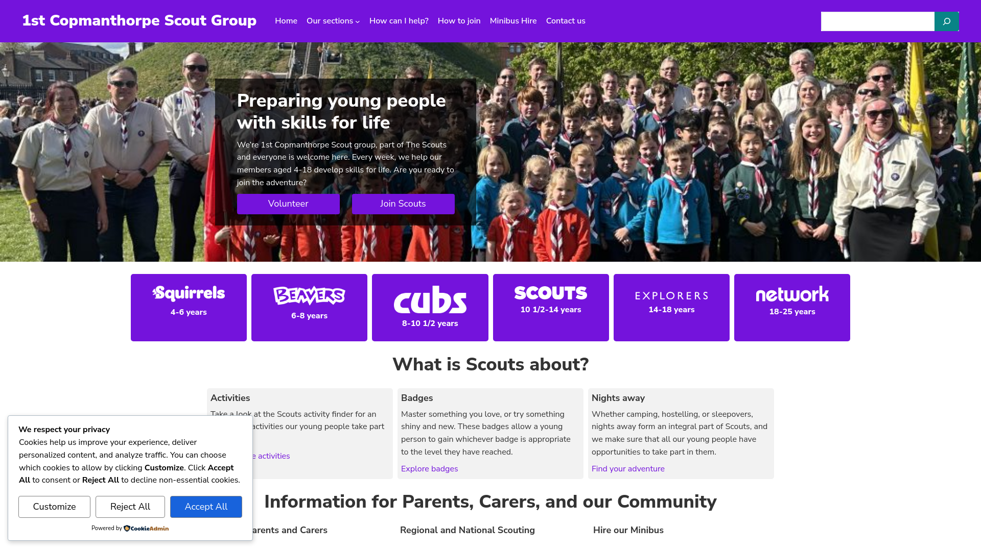Website screenshot