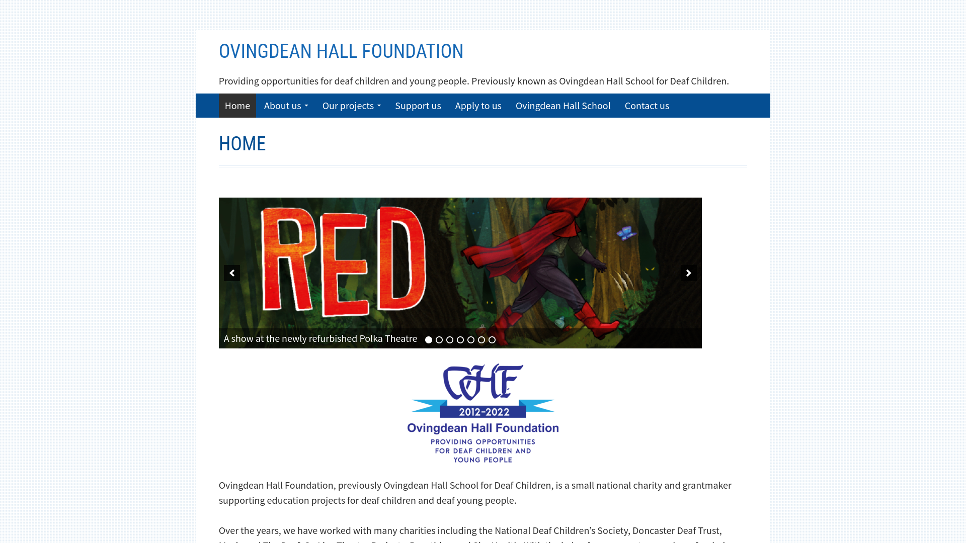 Website screenshot