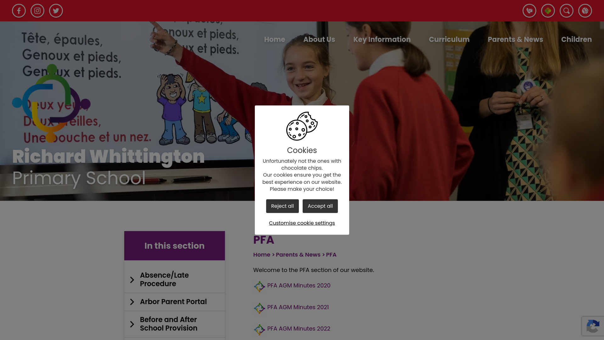 Website screenshot
