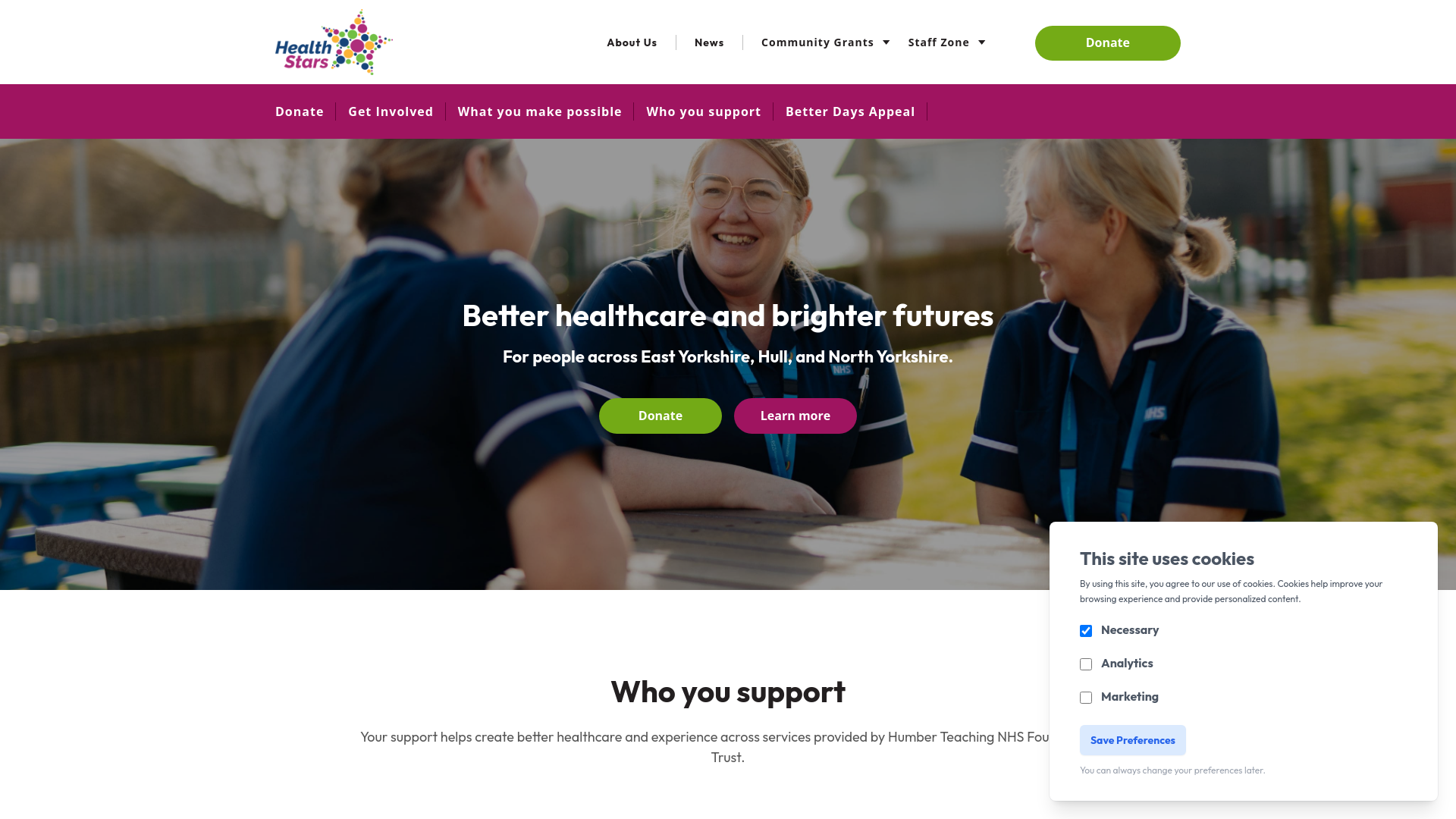 Website screenshot