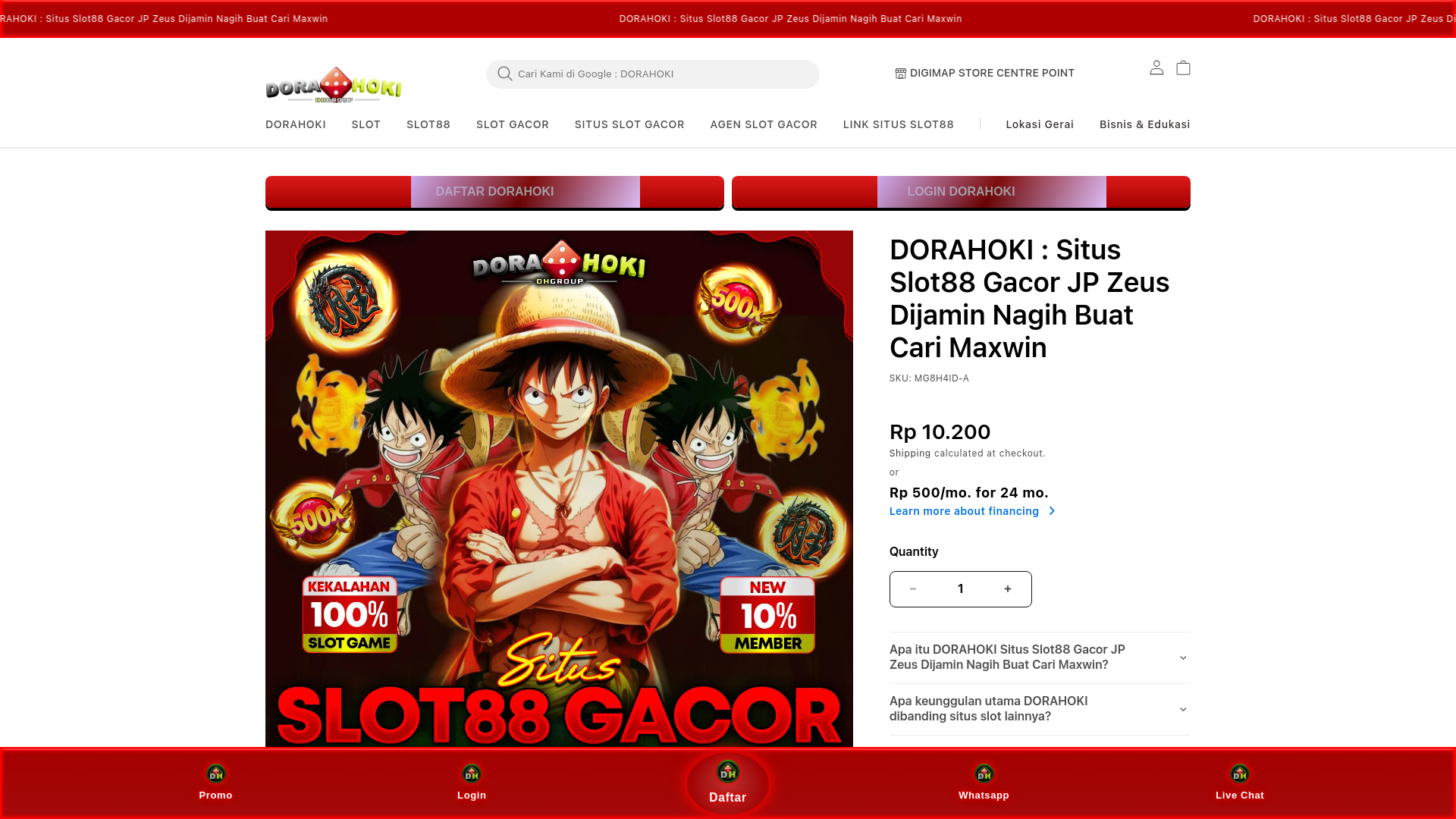 Website screenshot