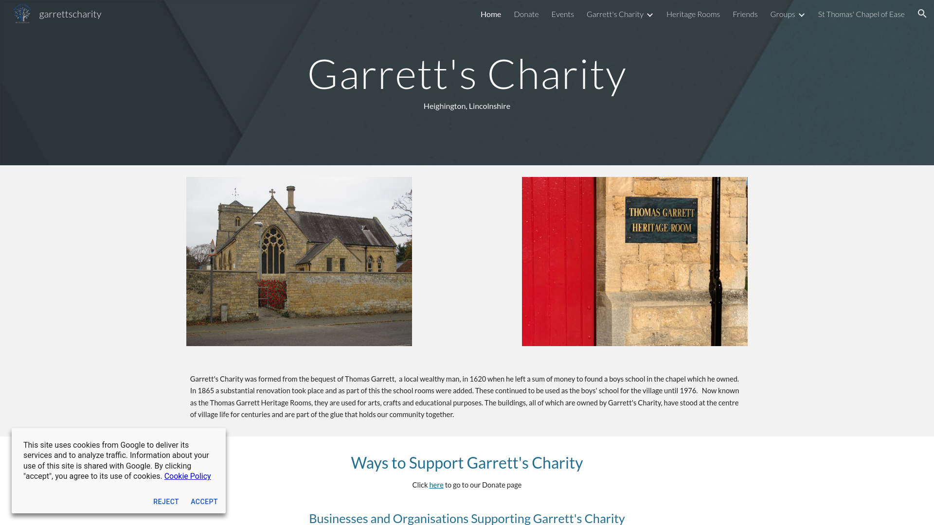 Website screenshot