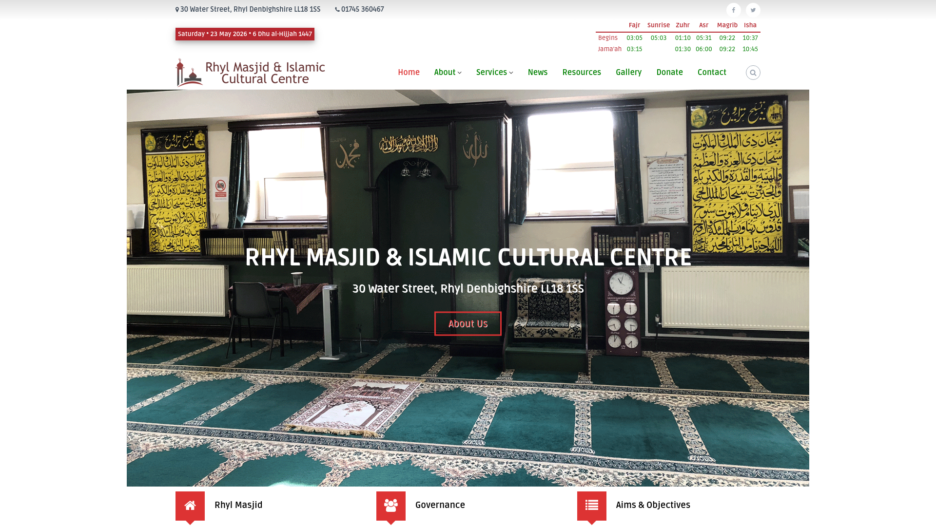 Website screenshot
