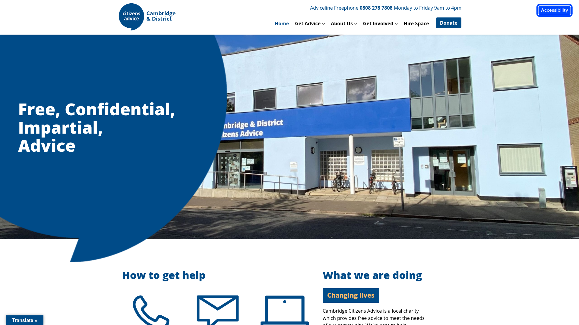 Website screenshot
