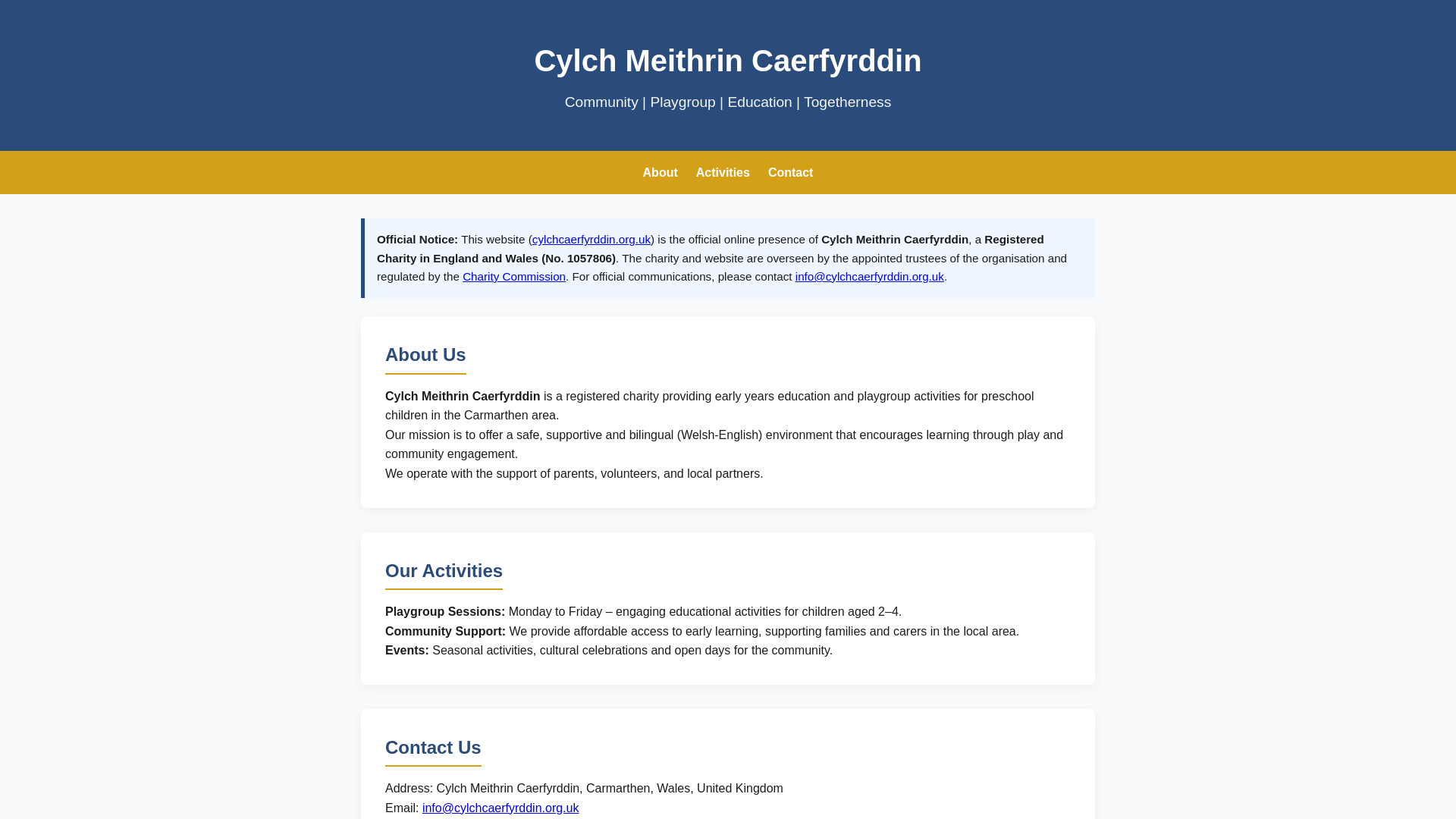 Website screenshot
