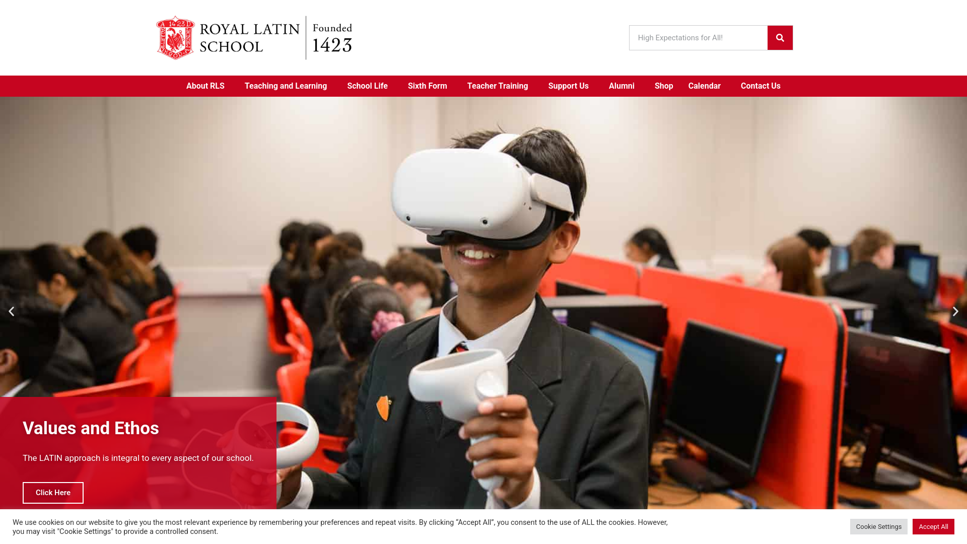 Website screenshot