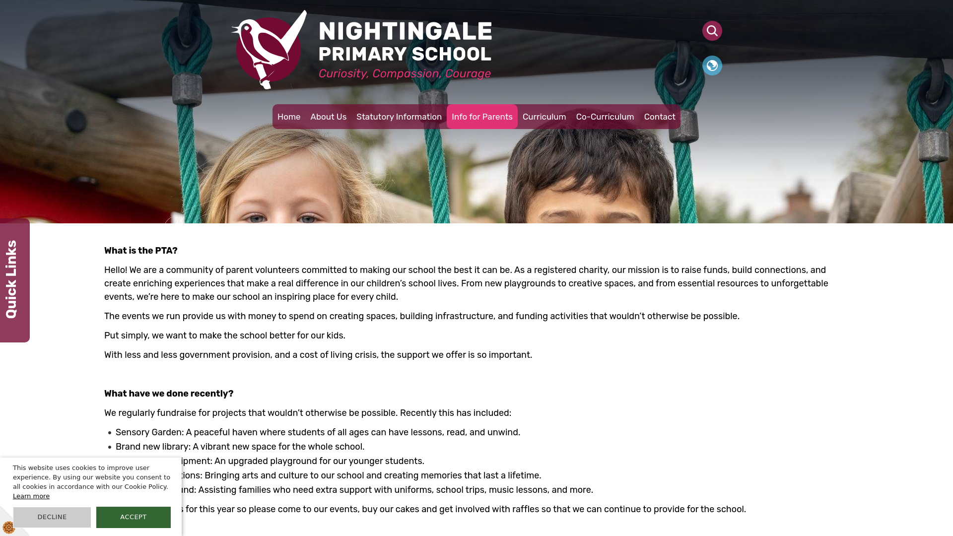 Website screenshot