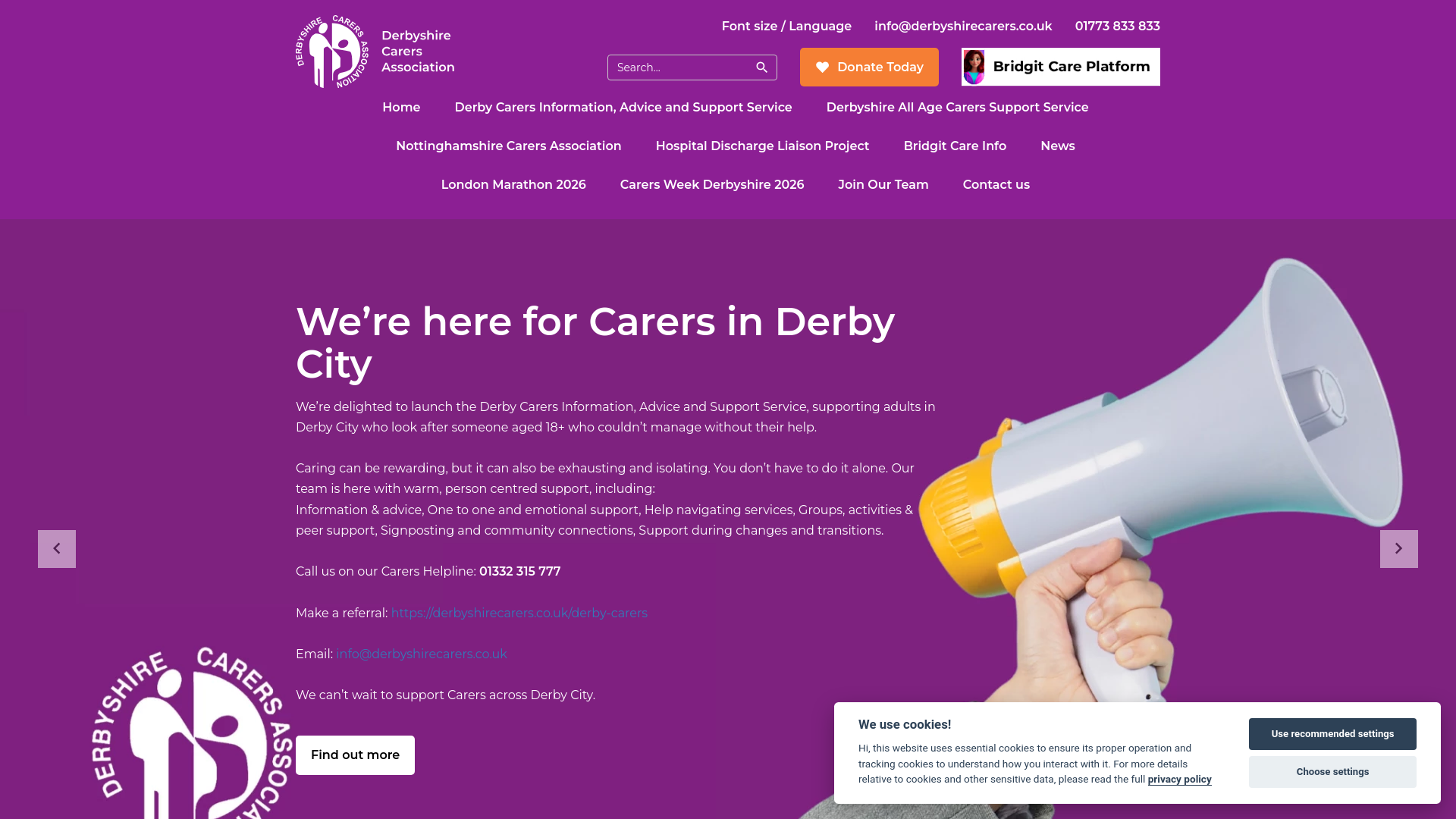 Website screenshot