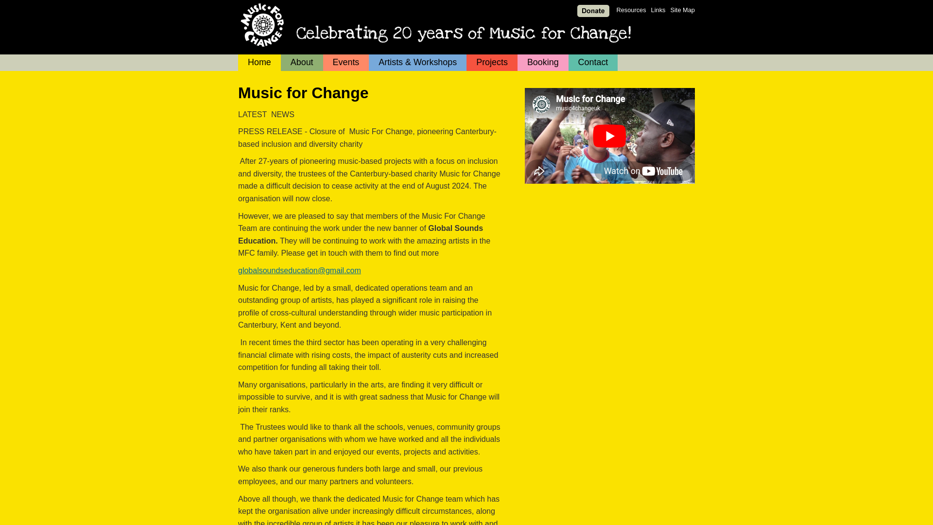 Website screenshot