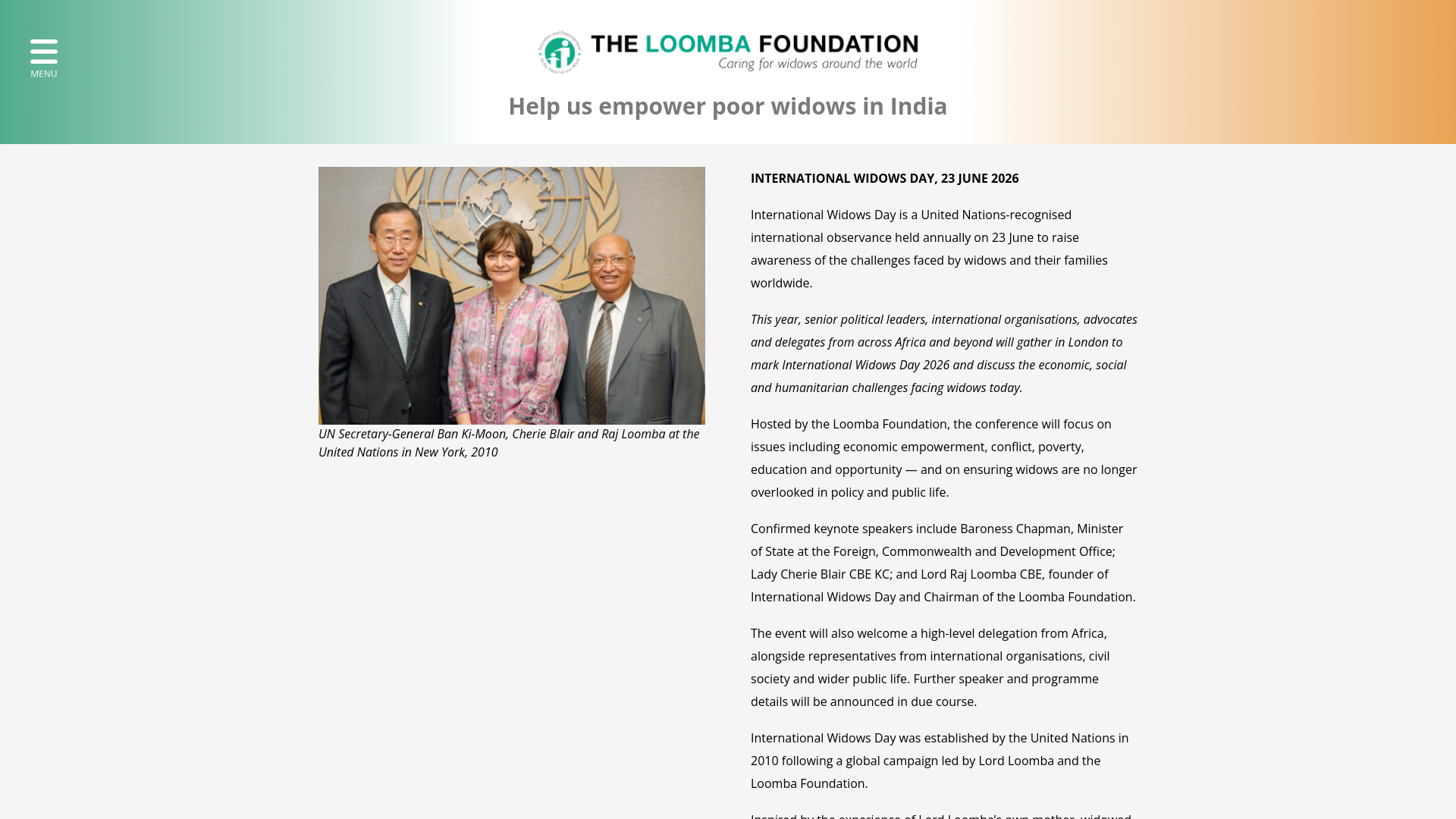 Website screenshot