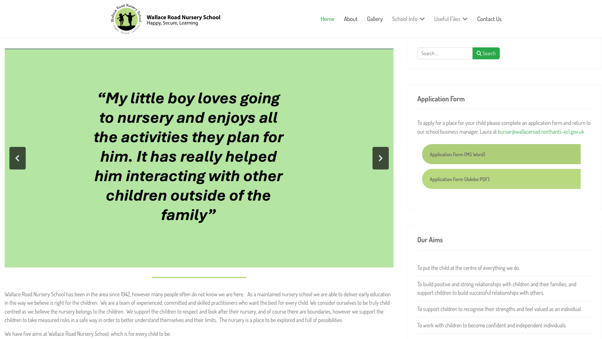 Website screenshot