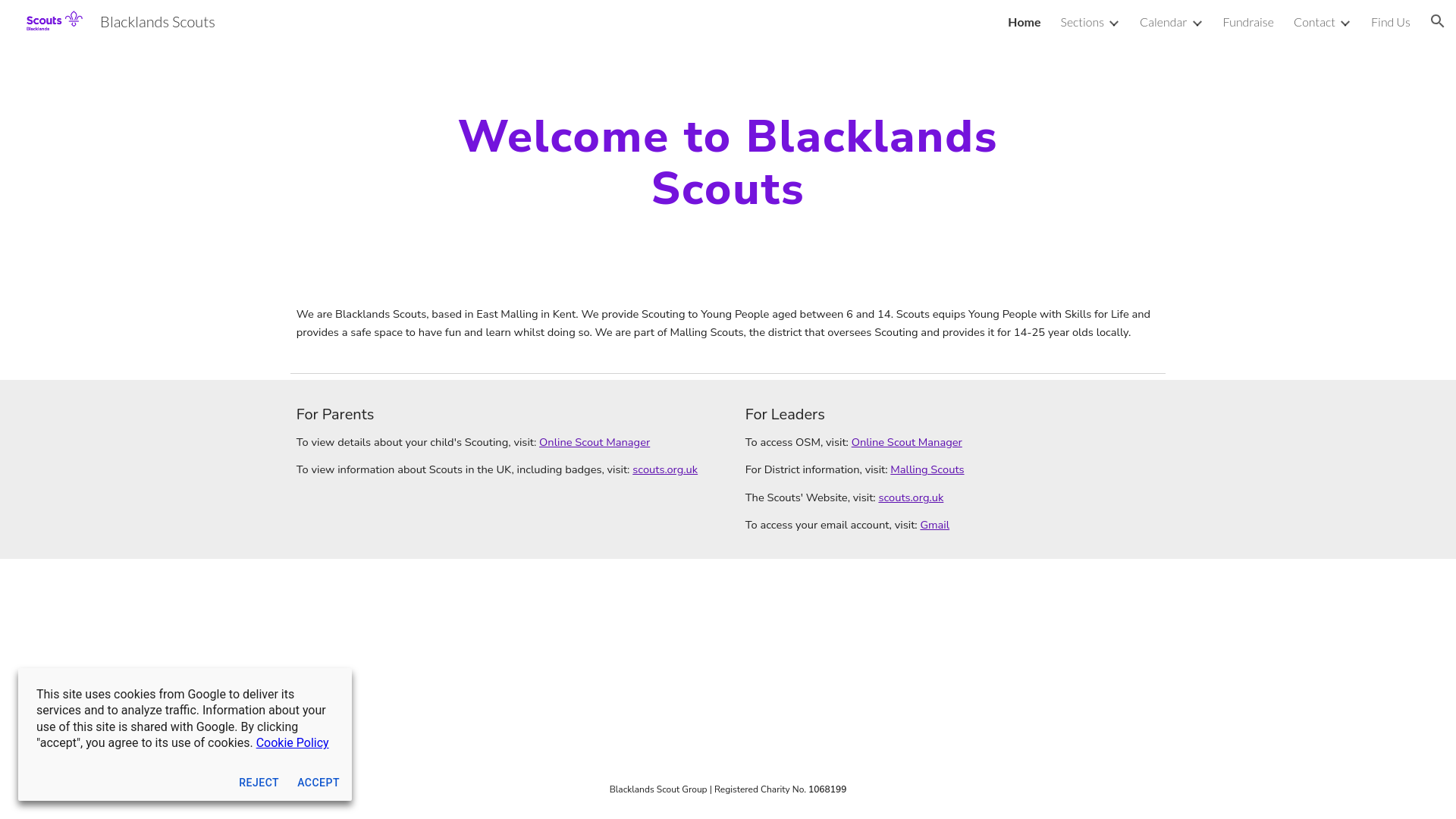 Website screenshot
